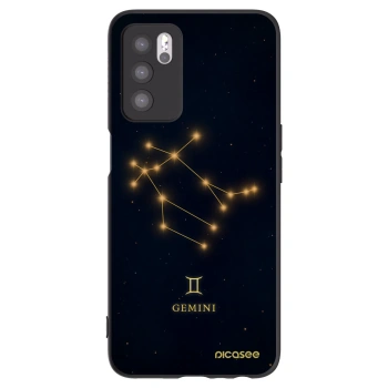 Picasee silikonski črni ovitek za OPPO A16 - GEMINI