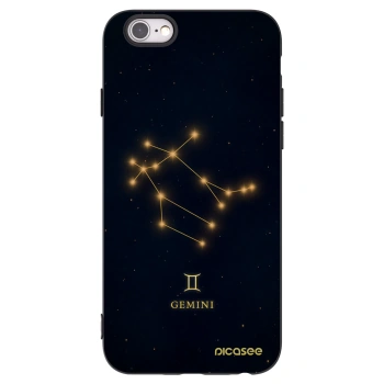 Picasee silikonski črni ovitek za Apple iPhone 6/6S - GEMINI