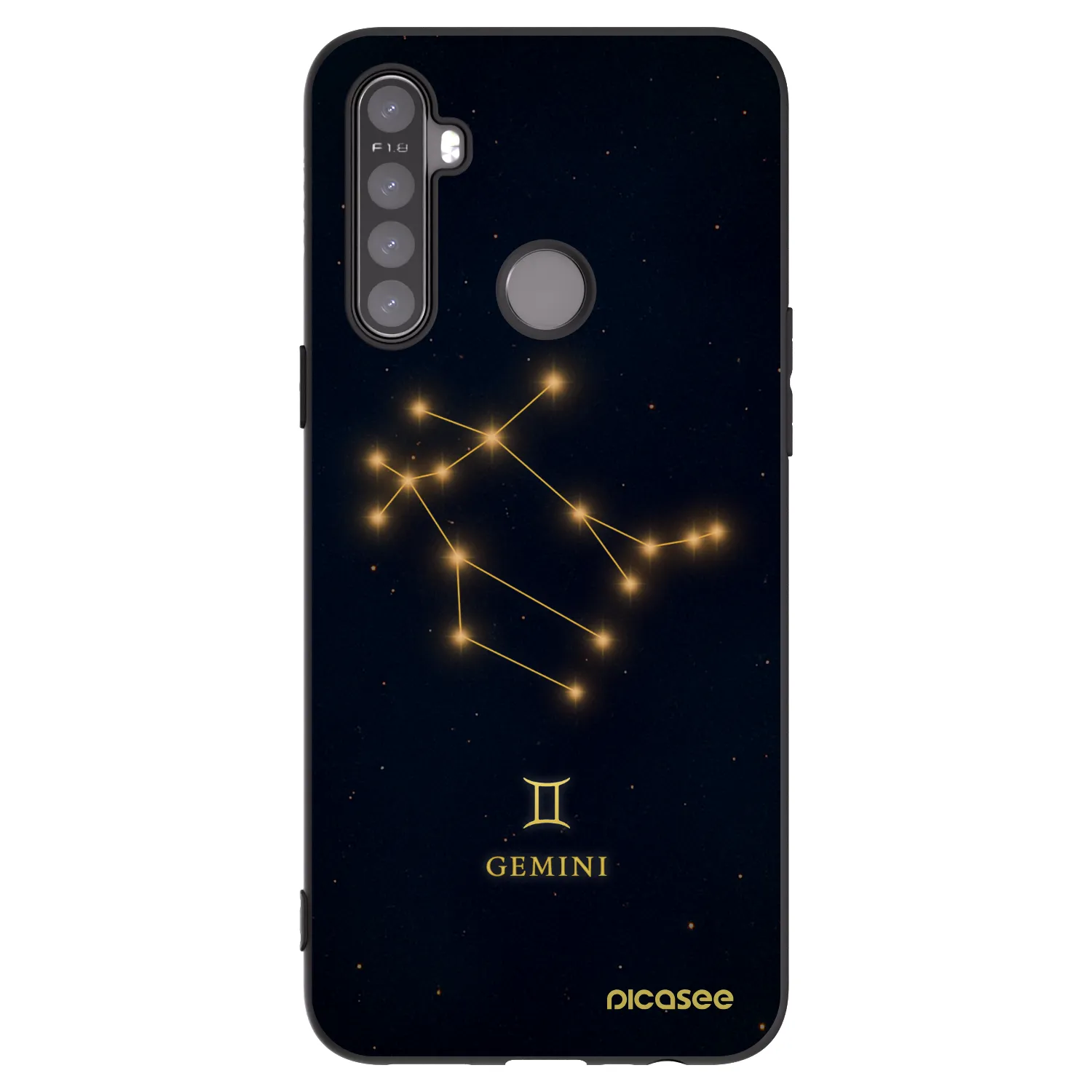 Picasee silikonski črni ovitek za Realme 6i - GEMINI