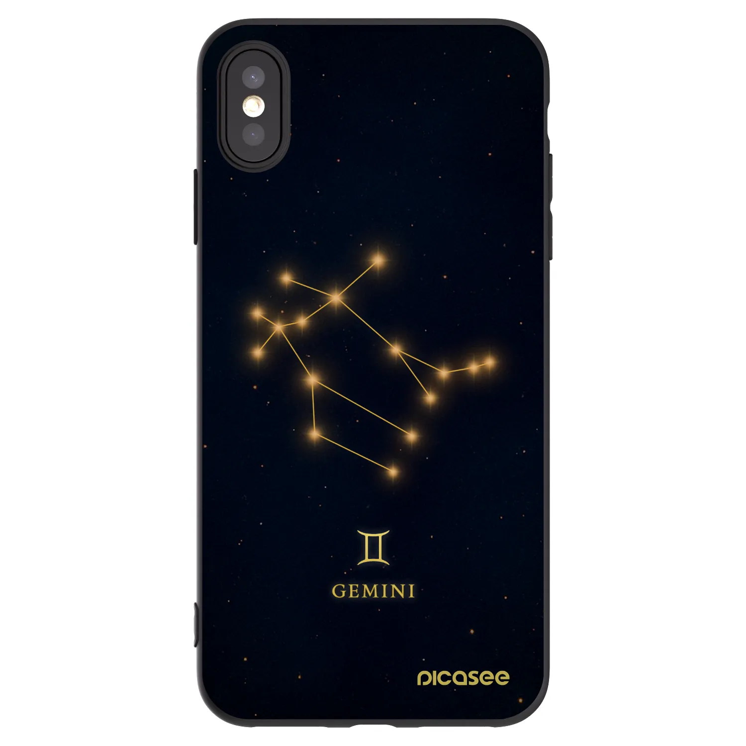 Picasee silikonski črni ovitek za Apple iPhone XS Max - GEMINI
