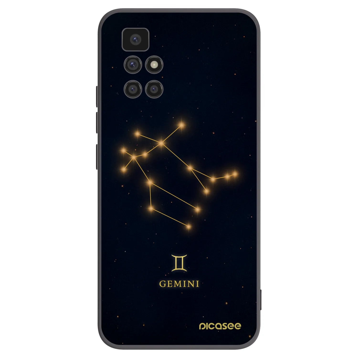 Picasee silikonski črni ovitek za Xiaomi Redmi 10 - GEMINI