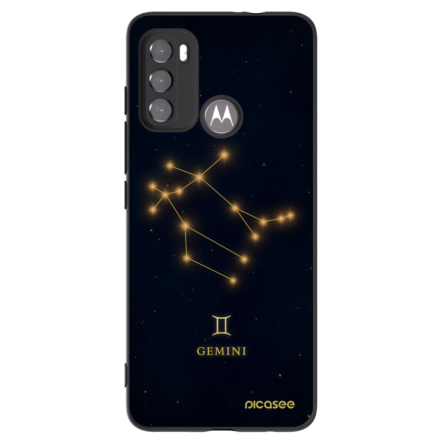 Picasee silikonski črni ovitek za Motorola Moto G60 - GEMINI