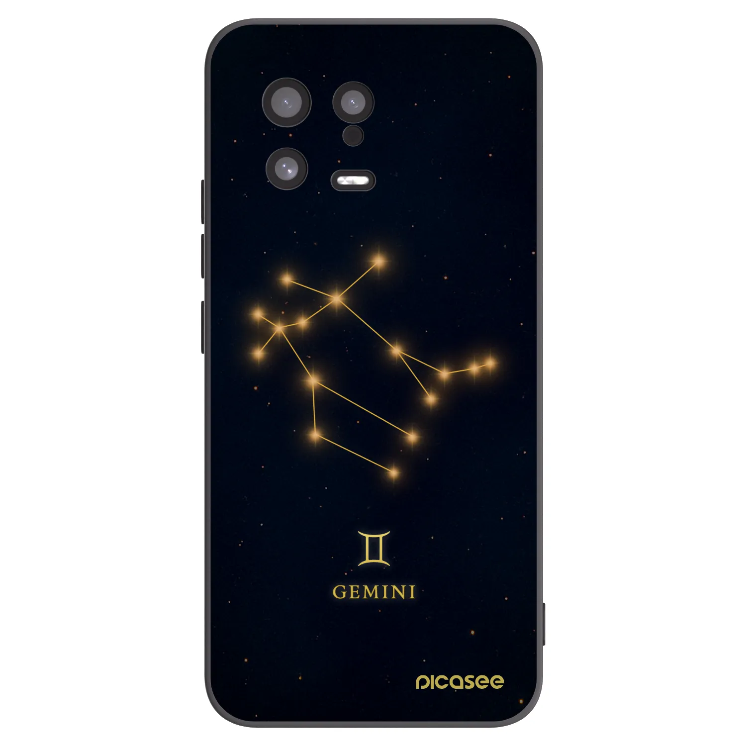 Picasee silikonski črni ovitek za Xiaomi 13 - GEMINI