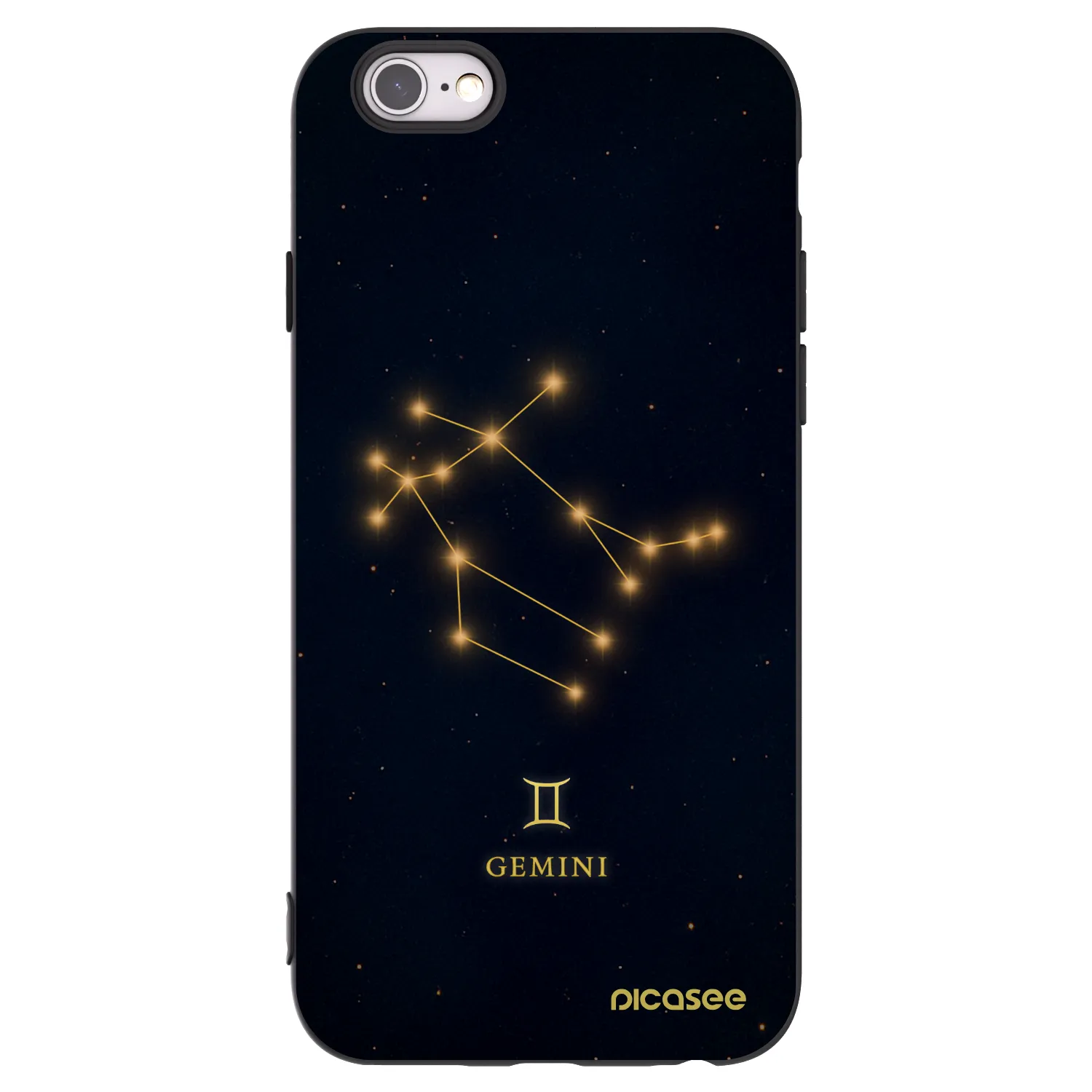 Picasee silikonski črni ovitek za Apple iPhone 6/6S - GEMINI