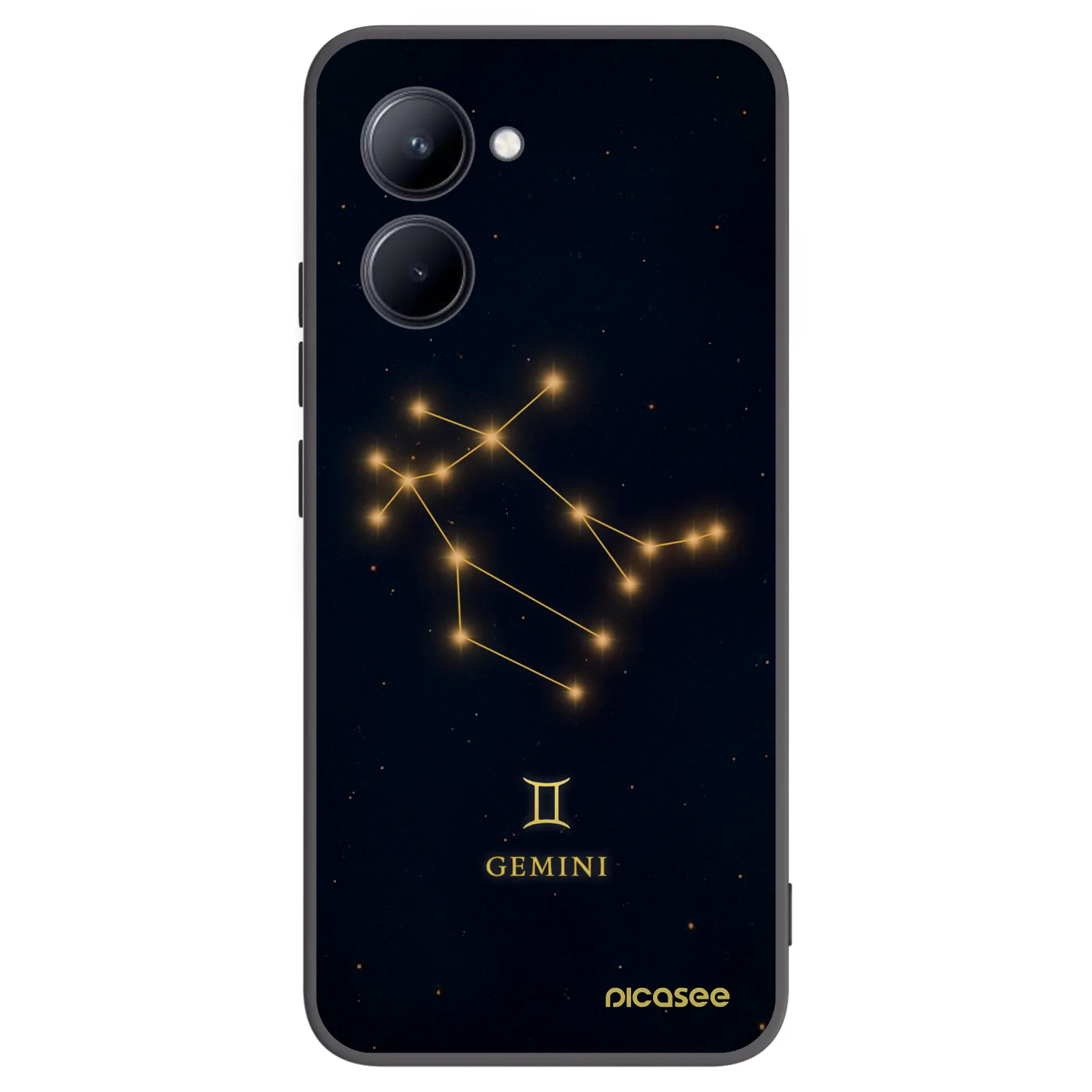 Picasee silikonski črni ovitek za Realme C33 (2023) - GEMINI