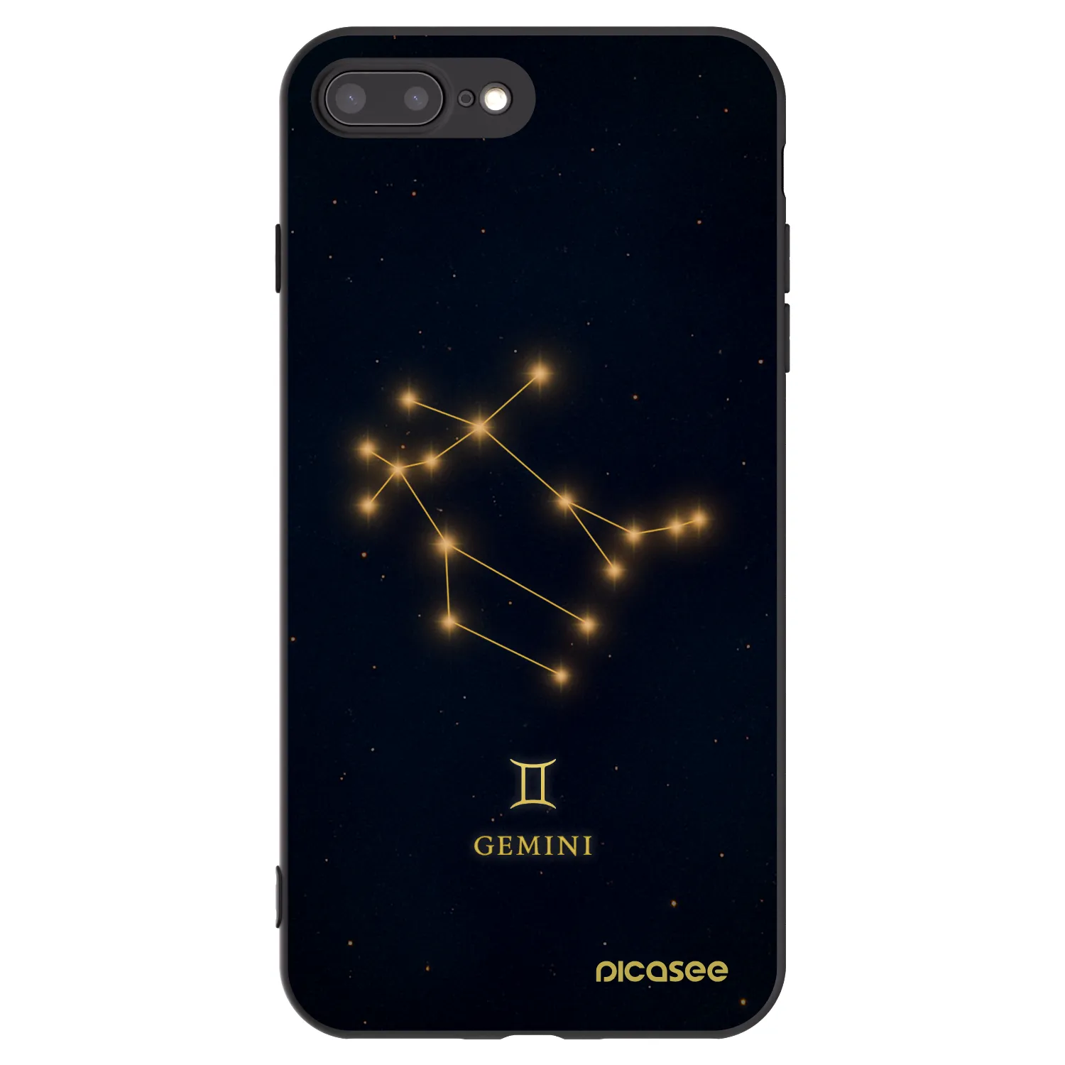 Picasee silikonski črni ovitek za Apple iPhone 8 Plus - GEMINI