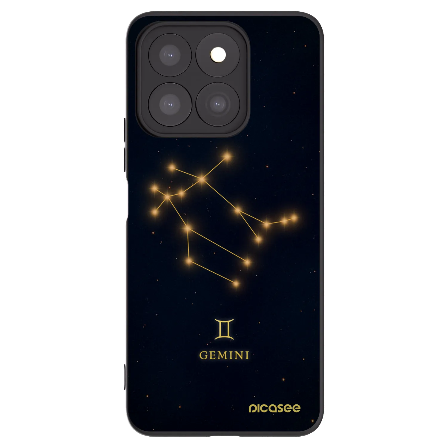 Picasee silikonski črni ovitek za Honor X8c - GEMINI