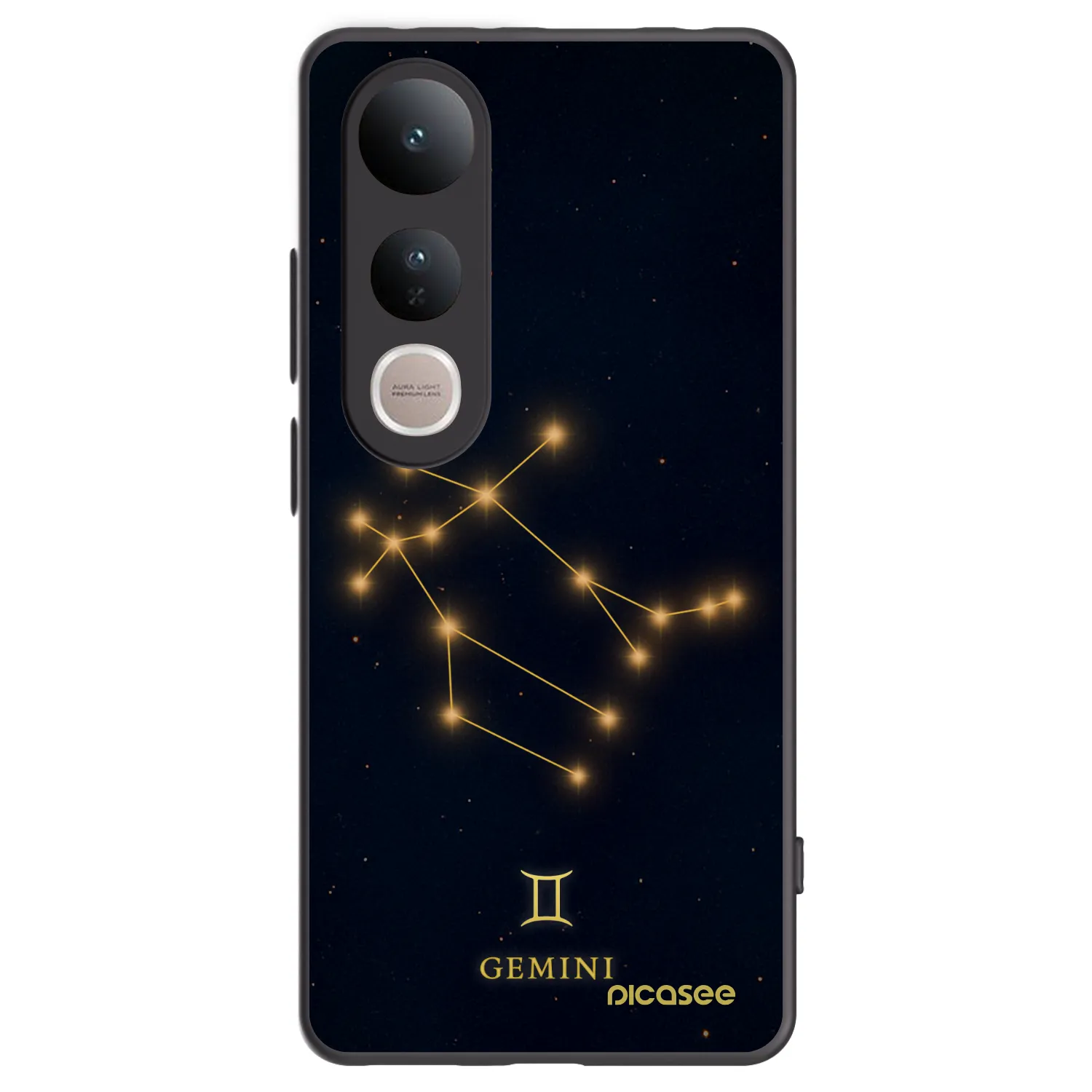 Picasee silikonski črni ovitek za Vivo V50 Lite 5G - GEMINI