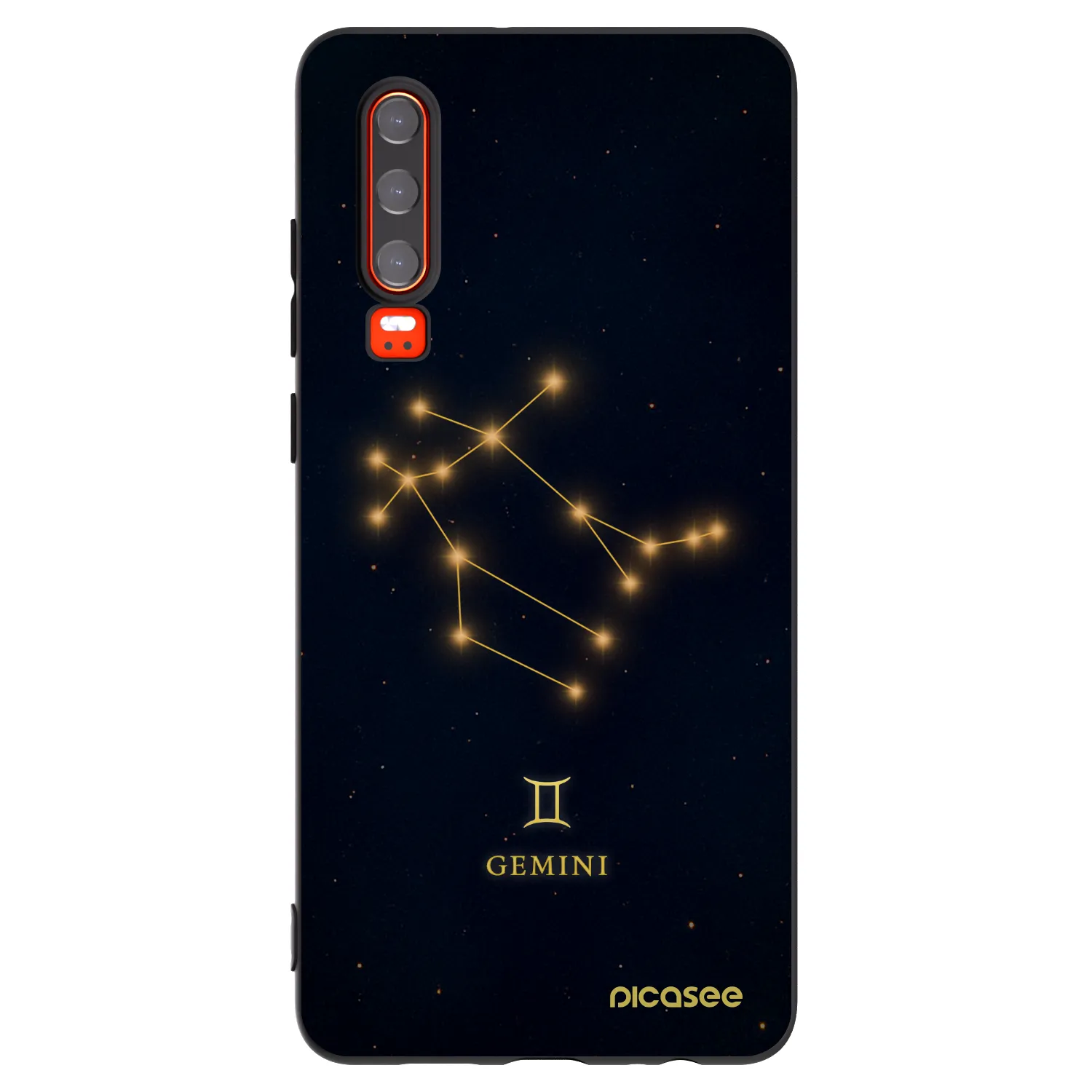 Picasee silikonski črni ovitek za Huawei P30 - GEMINI