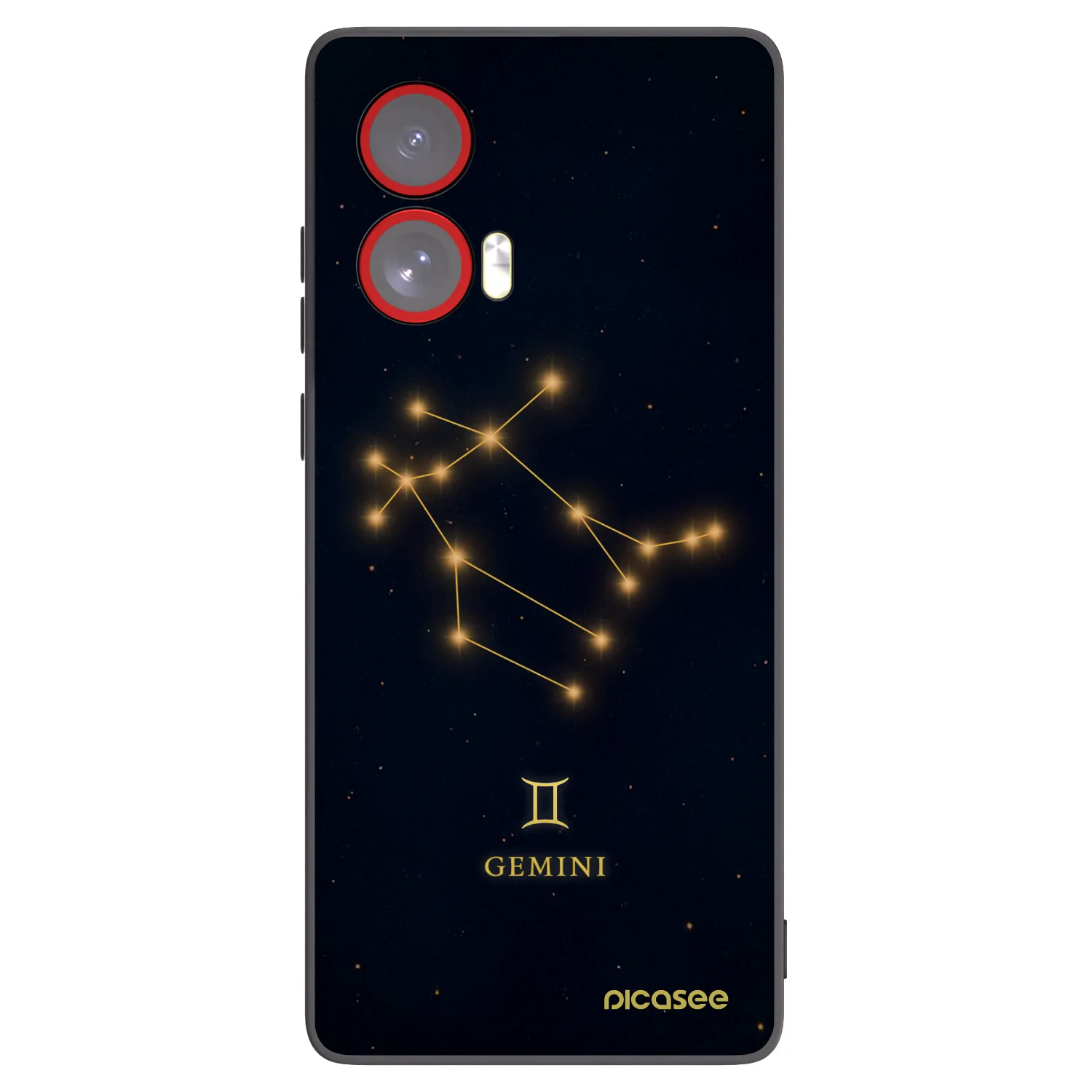 Picasee silikonski črni ovitek za Motorola Edge 50 Fusion - GEMINI
