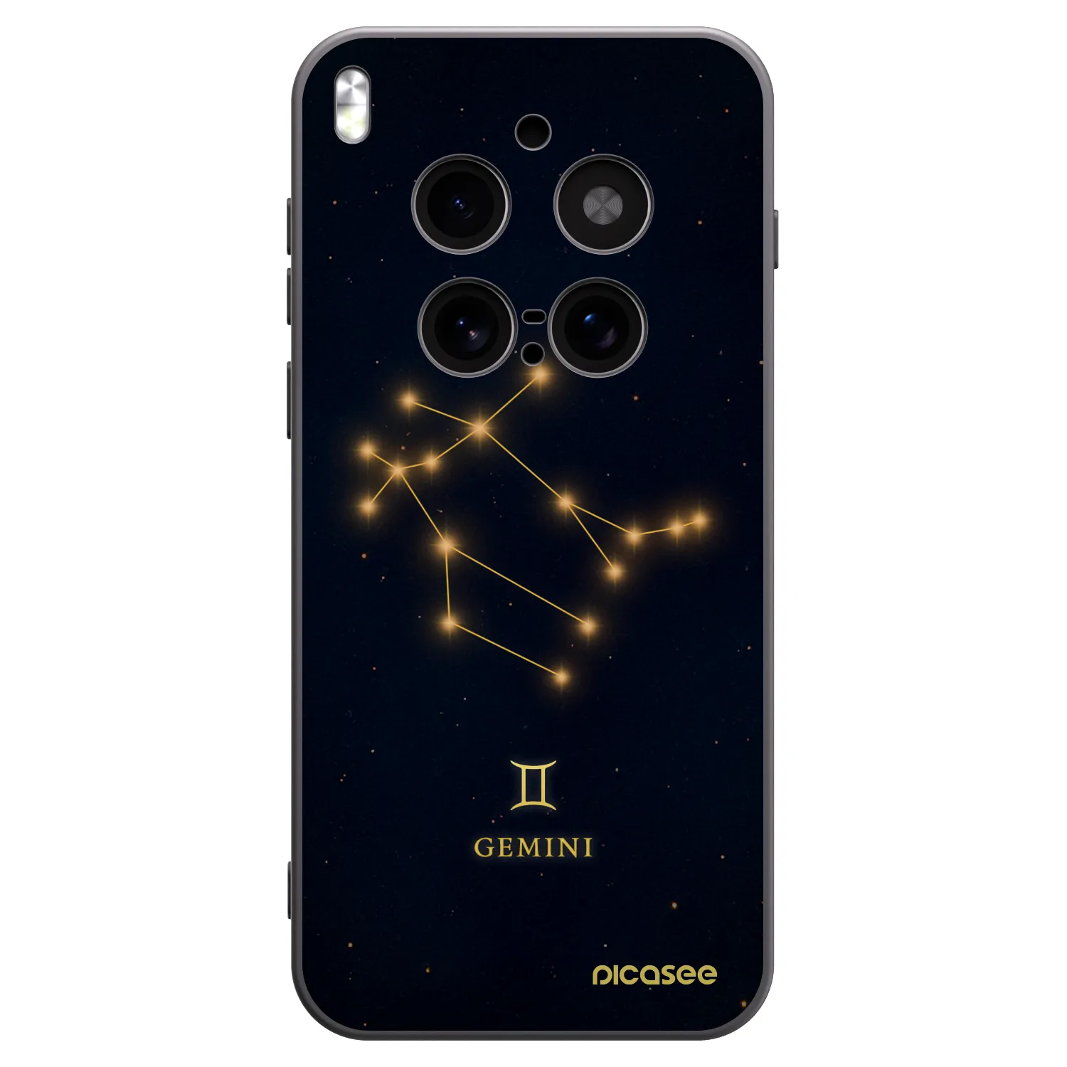 Picasee silikonski črni ovitek za Vivo X300 Pro - GEMINI