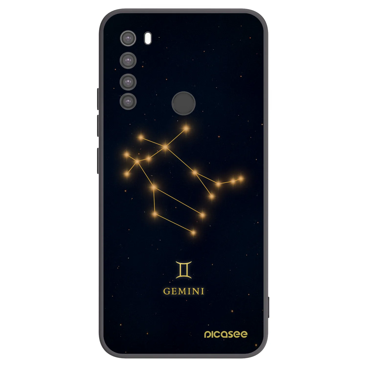 Picasee silikonski črni ovitek za Xiaomi Redmi Note 8 - GEMINI