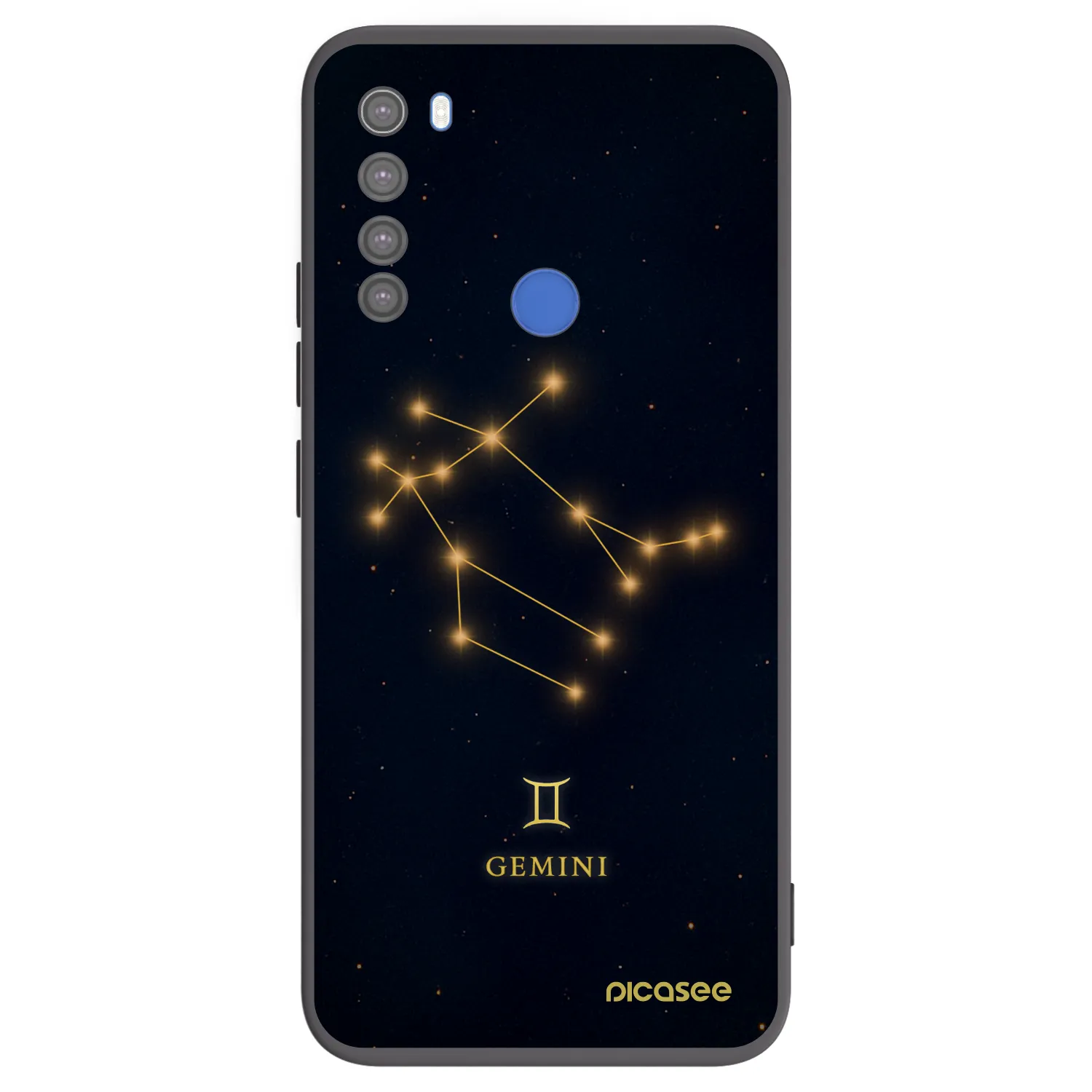Picasee silikonski črni ovitek za Xiaomi Redmi Note 8T - GEMINI