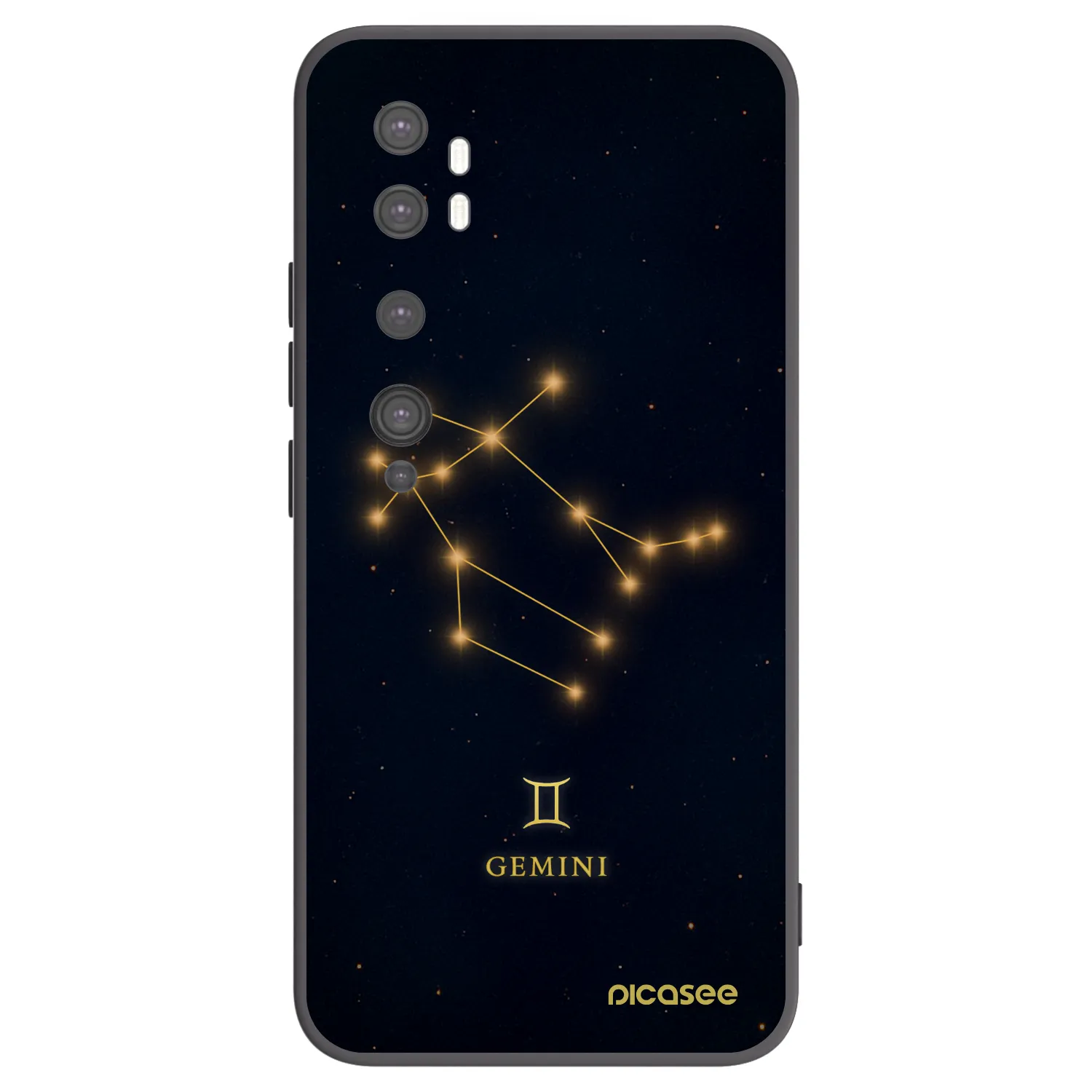 Picasee silikonski črni ovitek za Xiaomi Mi Note 10 (Pro) - GEMINI
