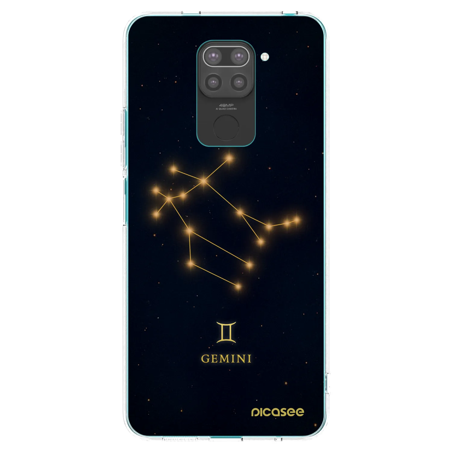 Picasee silikonski črni ovitek za Xiaomi Redmi Note 9 - GEMINI