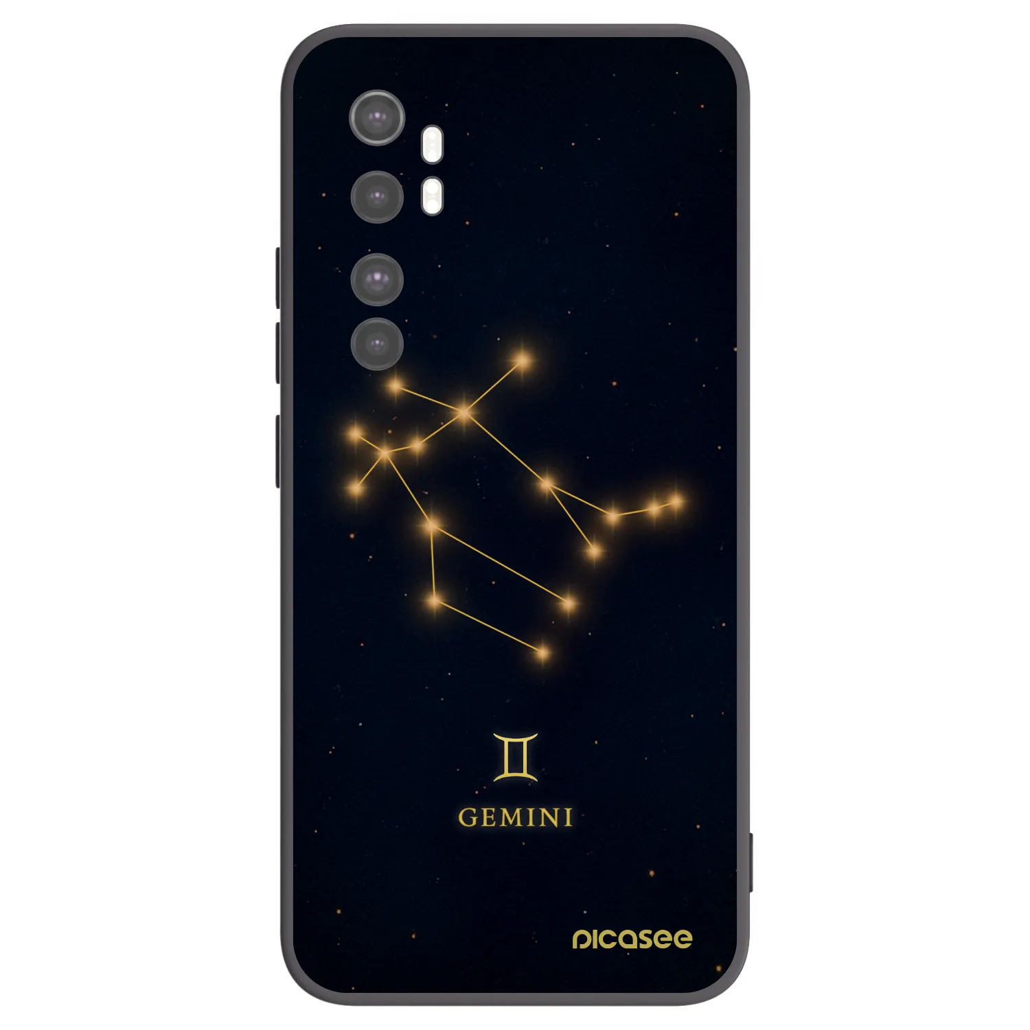 Picasee silikonski črni ovitek za Xiaomi Mi Note 10 Lite - GEMINI