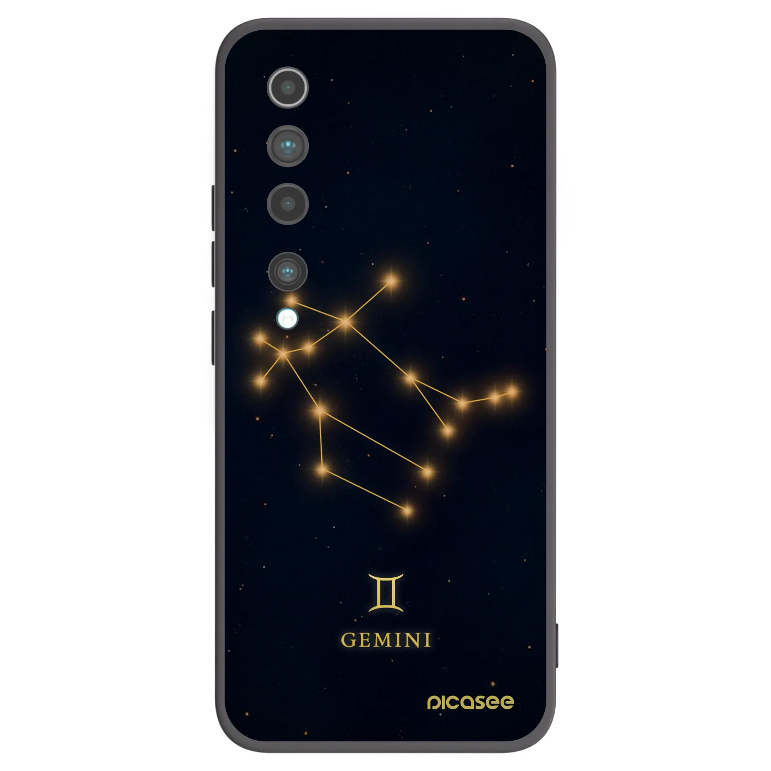 Picasee silikonski črni ovitek za Xiaomi Mi 10 - GEMINI