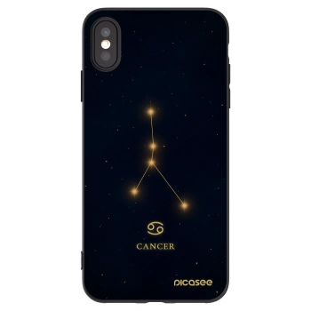 Picasee silikonski črni ovitek za Apple iPhone XS Max - CANCER
