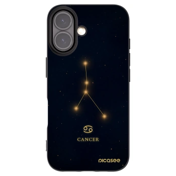 Picasee silikonski črni ovitek za Apple iPhone 16 - CANCER