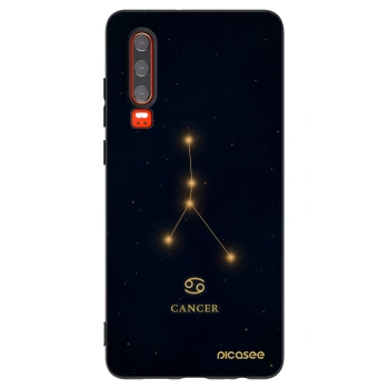 Picasee silikonski črni ovitek za Huawei P30 - CANCER