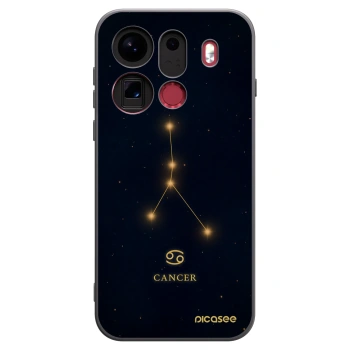 Picasee silikonski črni ovitek za OPPO Find X9 Pro - CANCER