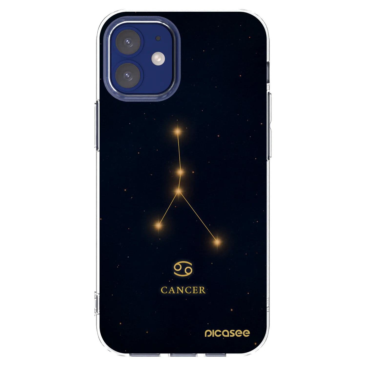 Picasee silikonski prozorni ovitek za Apple iPhone 12 mini - CANCER