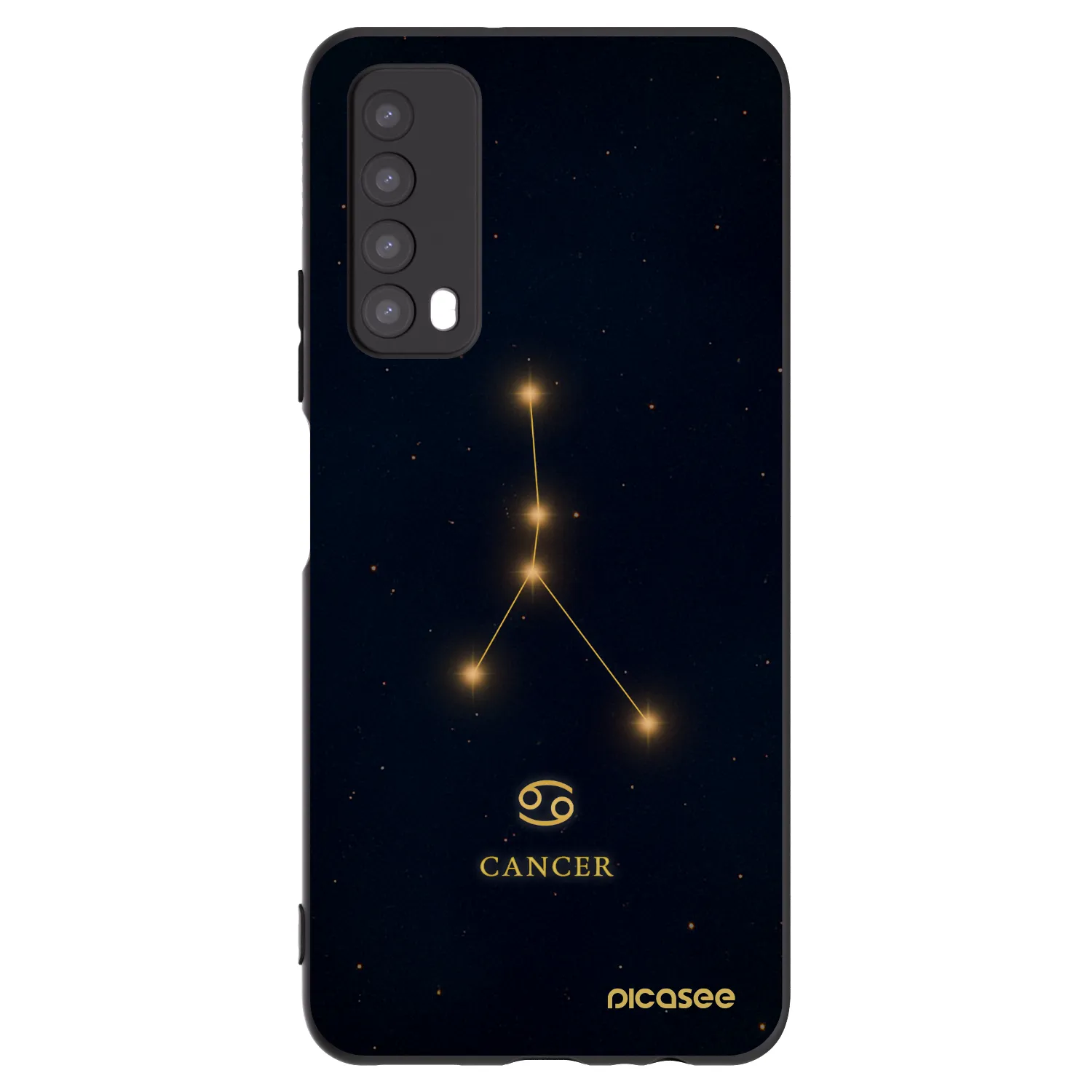 Picasee silikonski črni ovitek za Huawei P Smart 2021 - CANCER