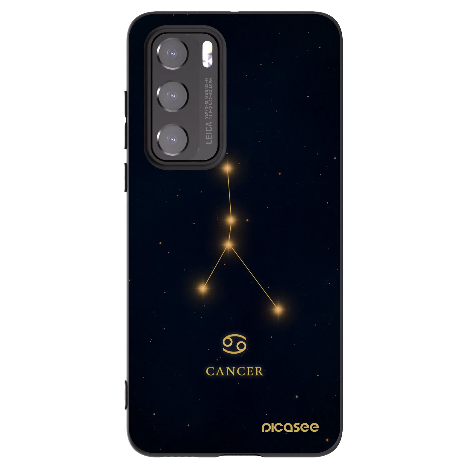 Picasee silikonski črni ovitek za Huawei P40 - CANCER