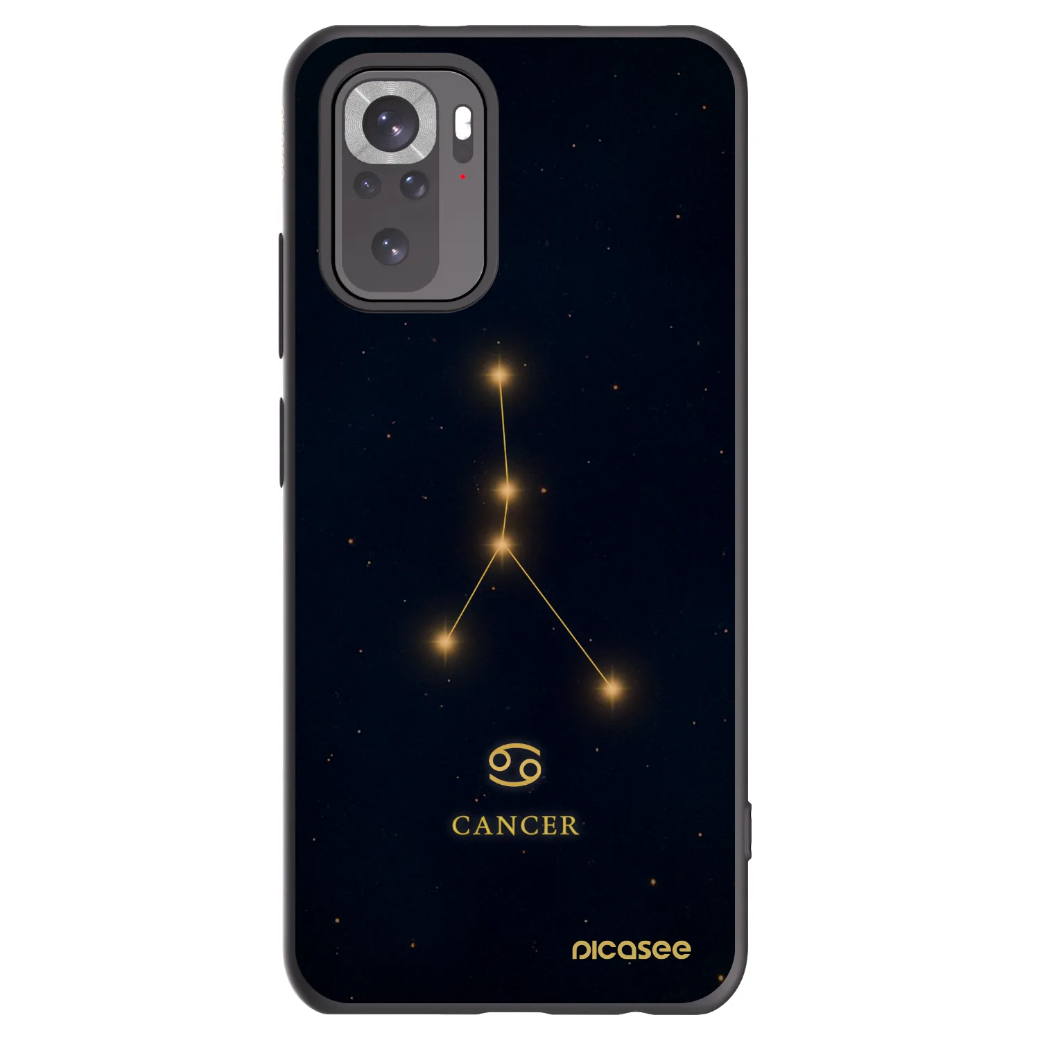 Picasee silikonski črni ovitek za Xiaomi Redmi Note 10 - CANCER