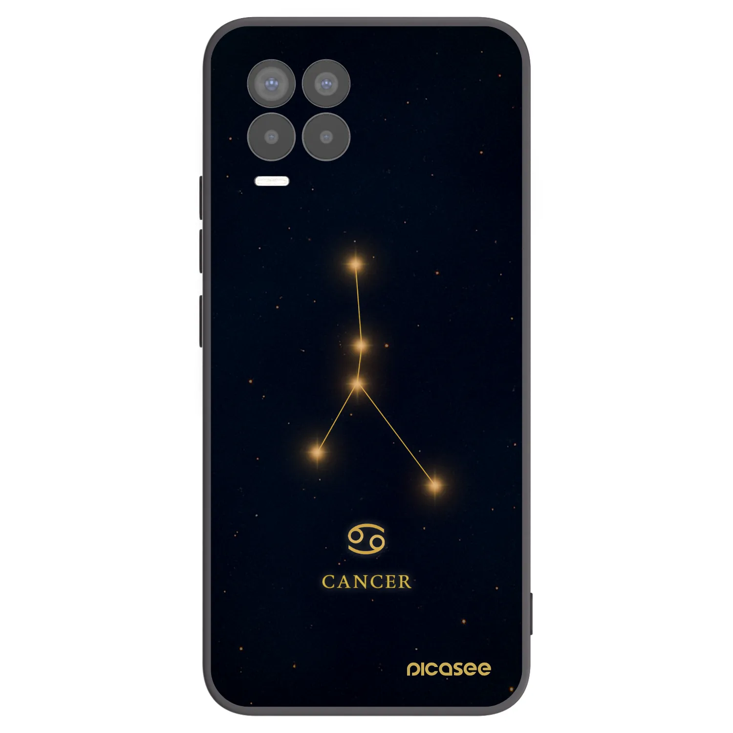 Picasee silikonski črni ovitek za Realme 8 4G - CANCER