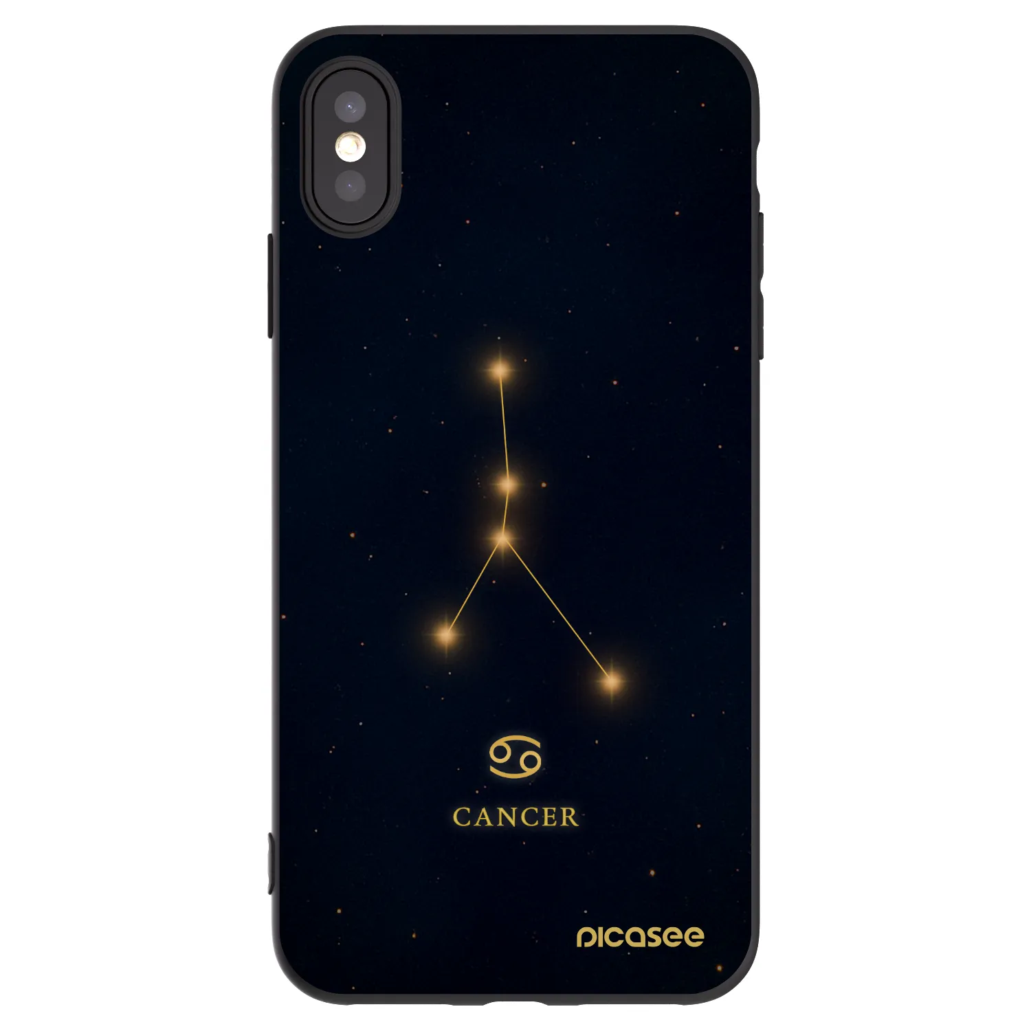Picasee silikonski črni ovitek za Apple iPhone XS Max - CANCER