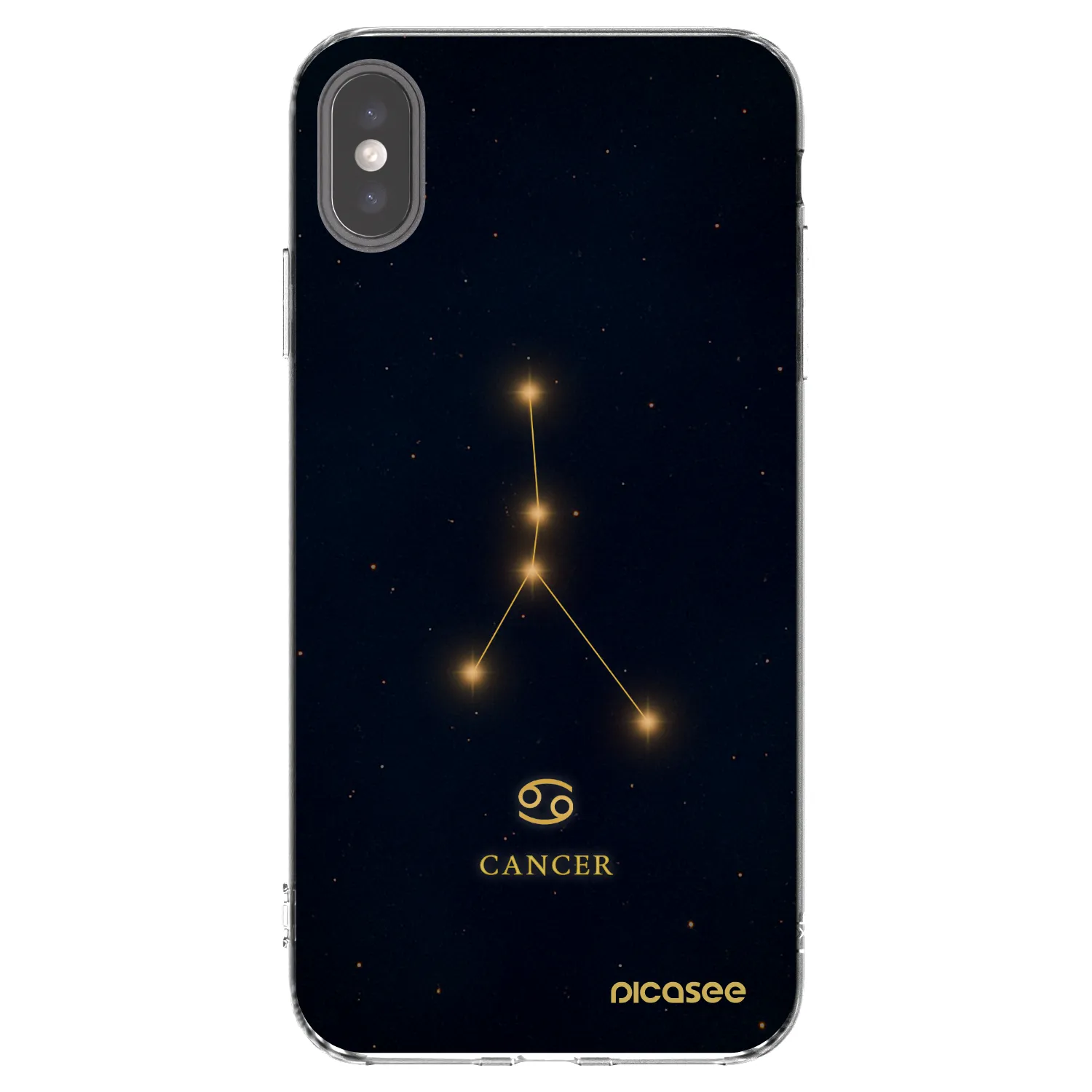 Picasee silikonski prozorni ovitek za Apple iPhone XS Max - CANCER