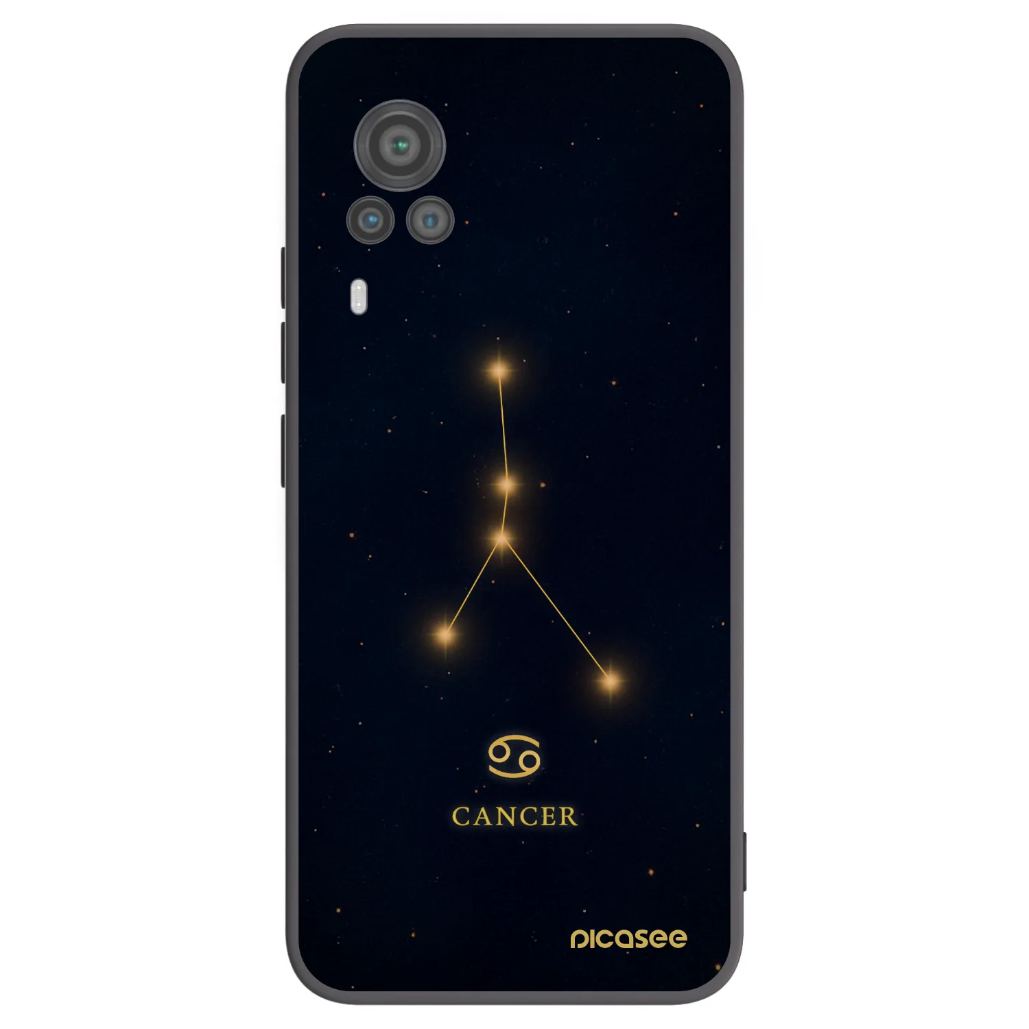 Picasee silikonski črni ovitek za Vivo X60 Pro 5G - CANCER