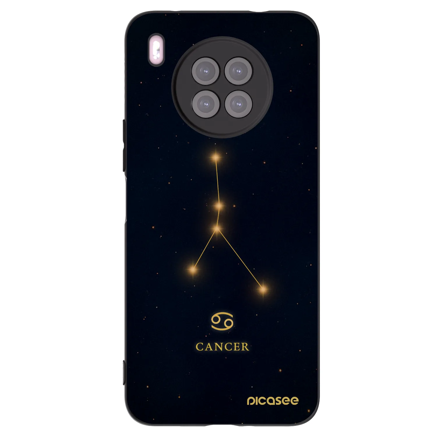 Picasee silikonski črni ovitek za Huawei Nova 8i - CANCER