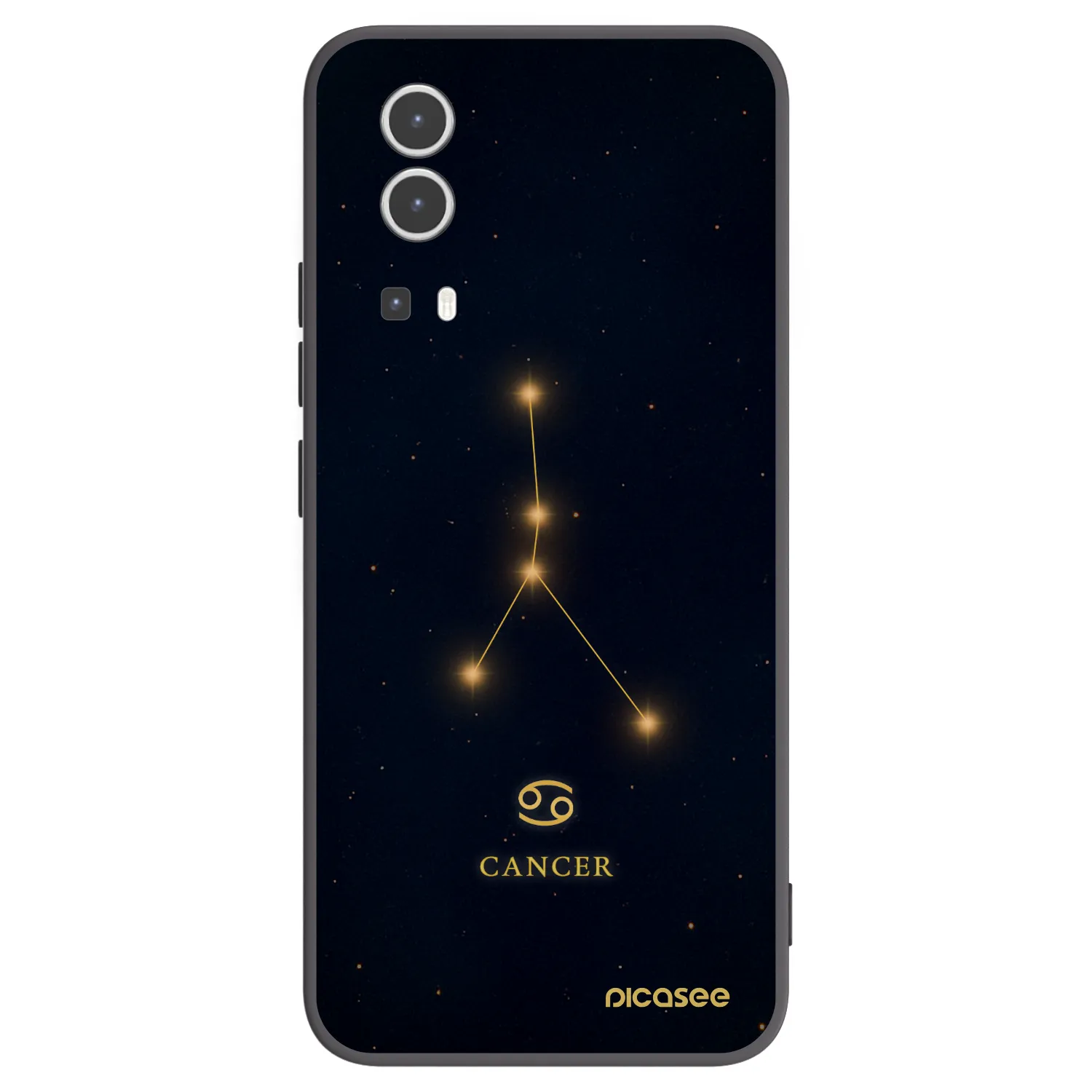 Picasee silikonski črni ovitek za Vivo Y72 5G - CANCER