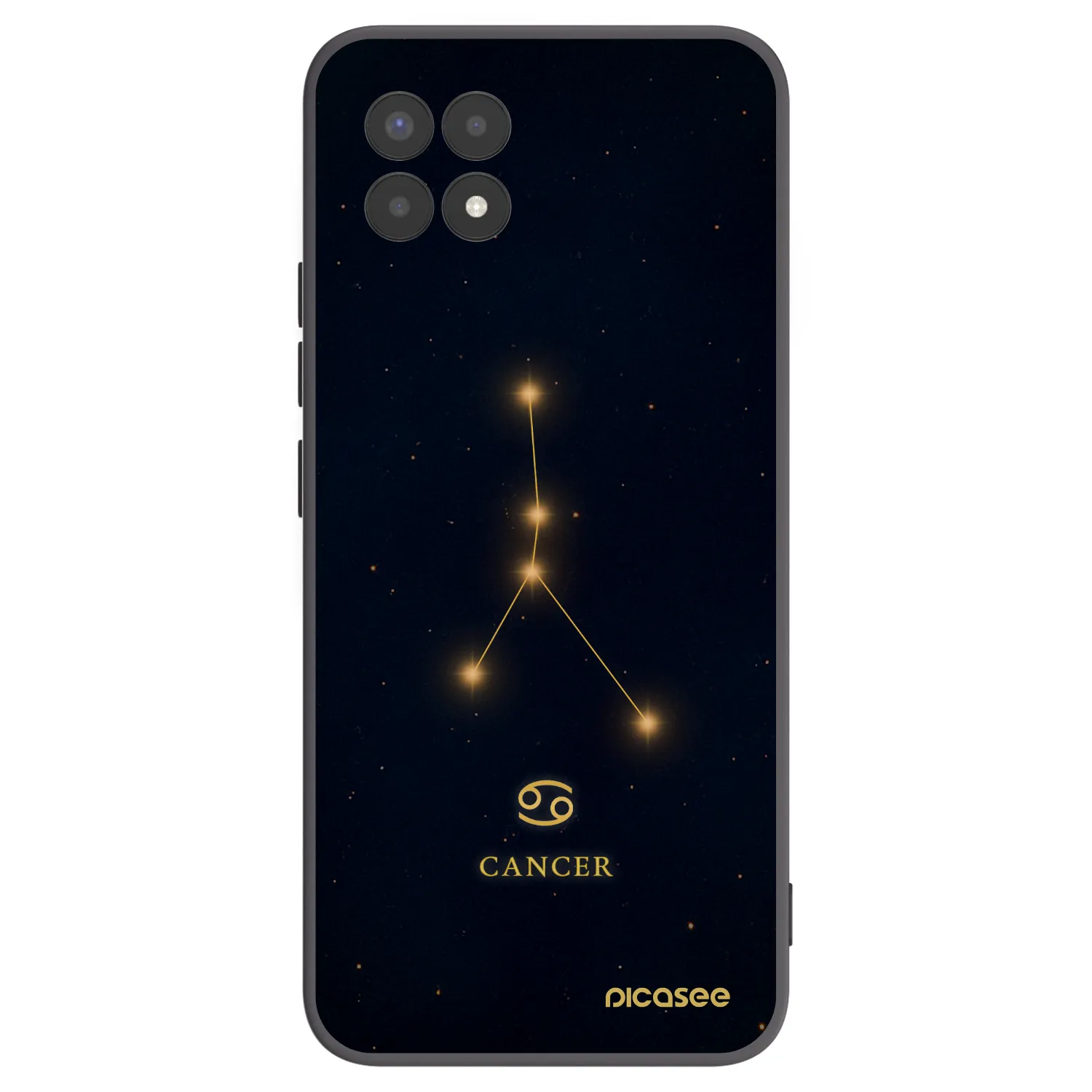 Picasee silikonski črni ovitek za Realme 8i - CANCER