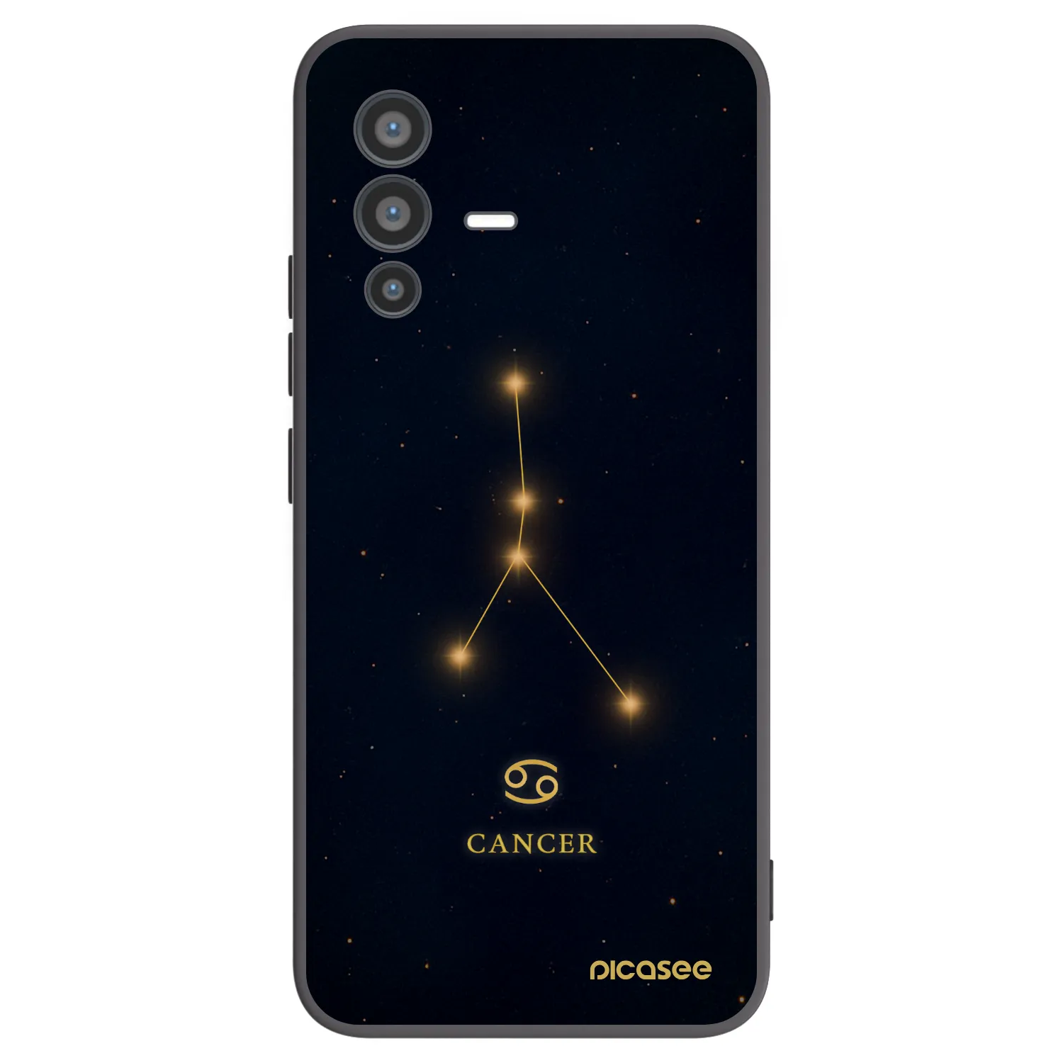 Picasee silikonski črni ovitek za Vivo V23 5G - CANCER