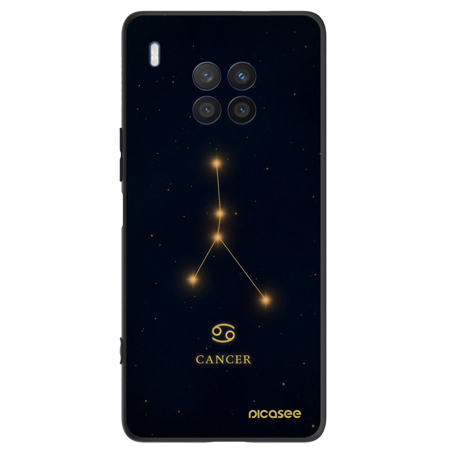 Picasee silikonski črni ovitek za Honor 50 Lite - CANCER