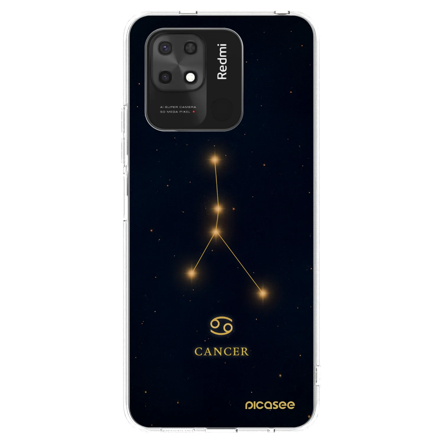 Picasee silikonski prozorni ovitek za Xiaomi Redmi 10C - CANCER