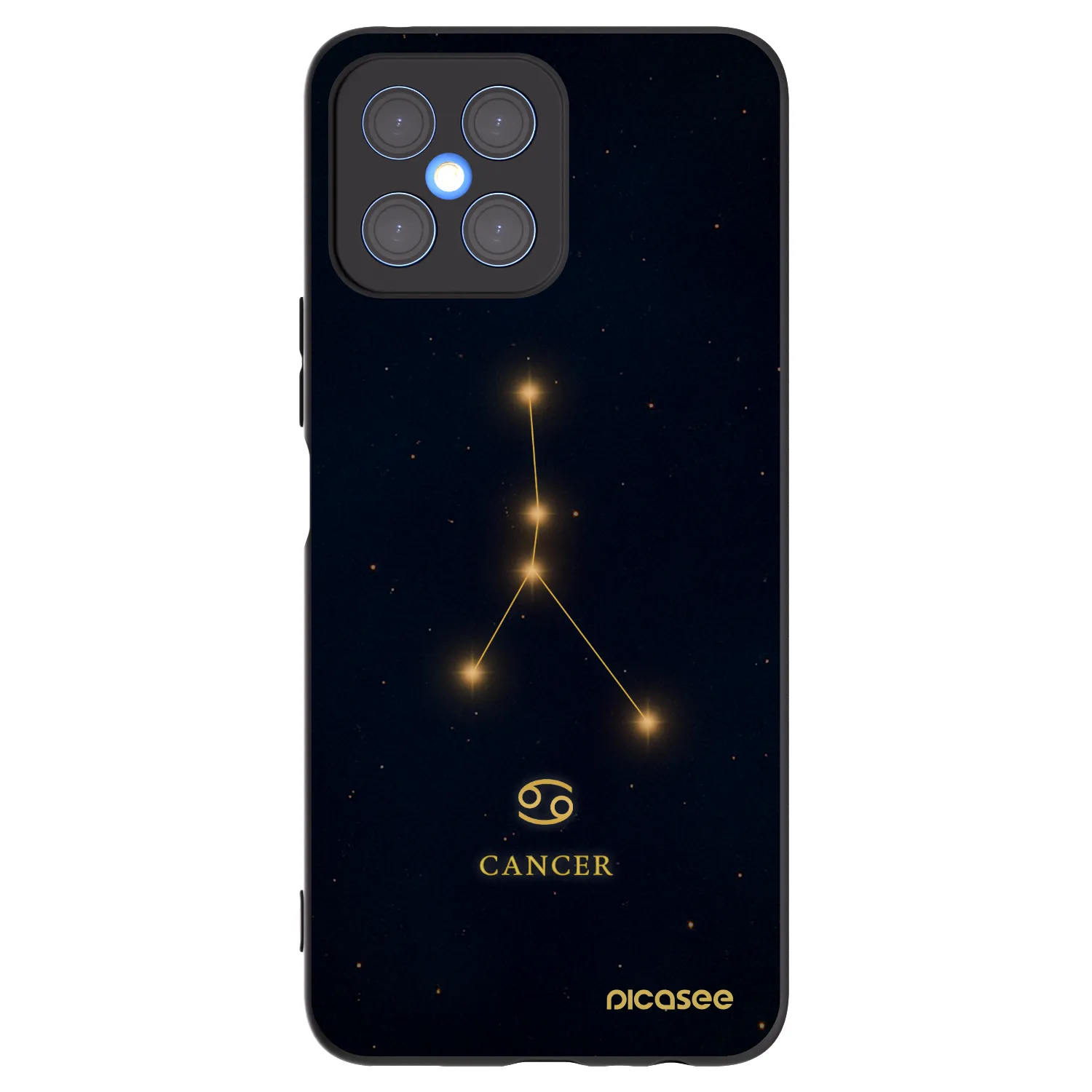 Picasee silikonski črni ovitek za Honor X8 4G - CANCER