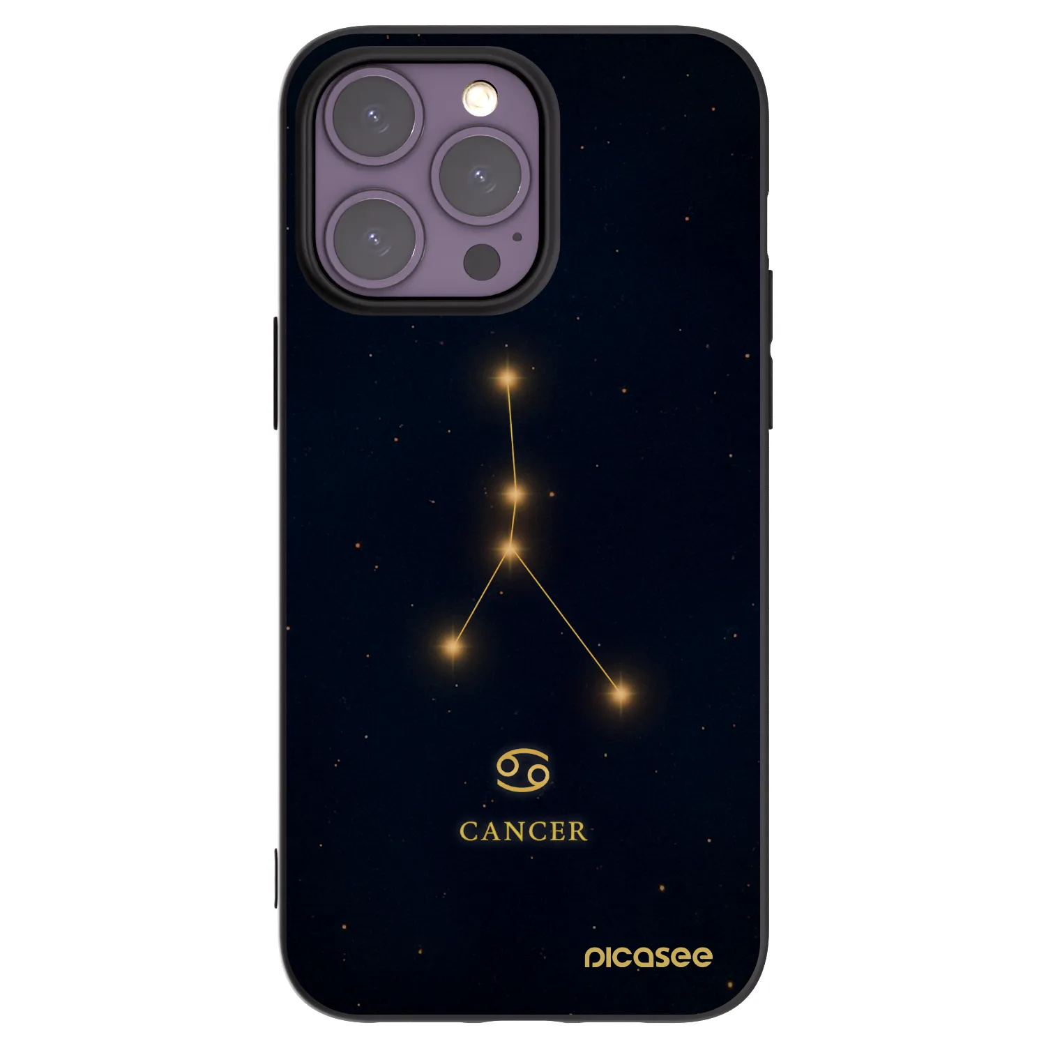 Picasee silikonski črni ovitek za Apple iPhone 14 Pro Max - CANCER