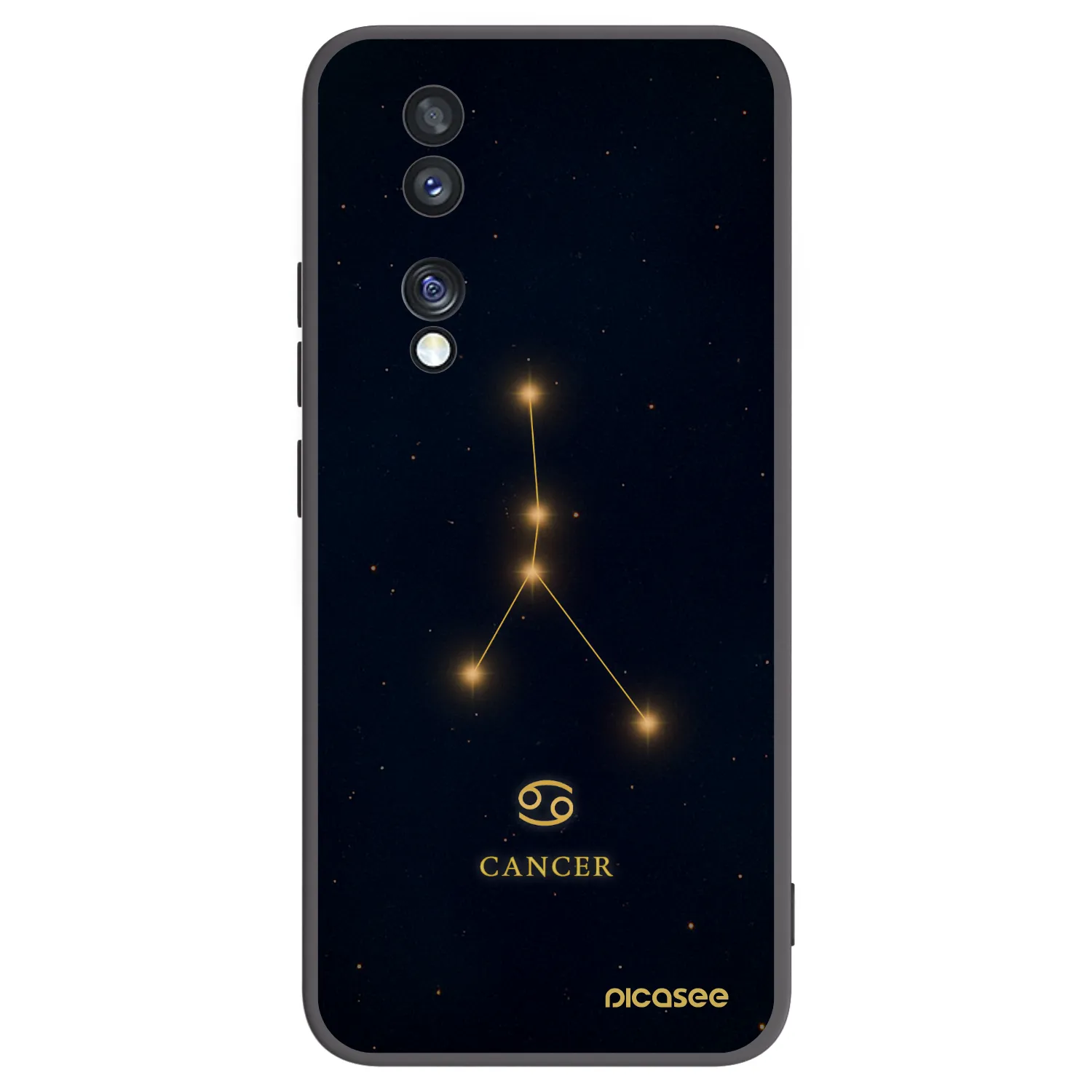 Picasee silikonski črni ovitek za Honor 70 - CANCER