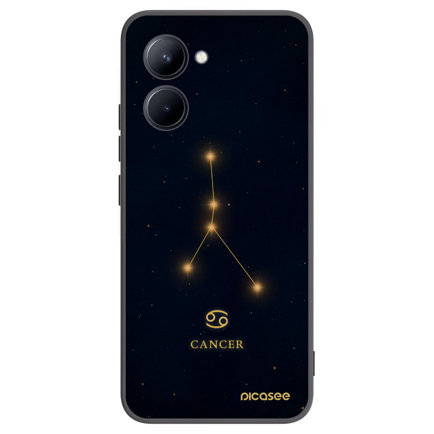 Picasee silikonski črni ovitek za Realme C33 (2023) - CANCER
