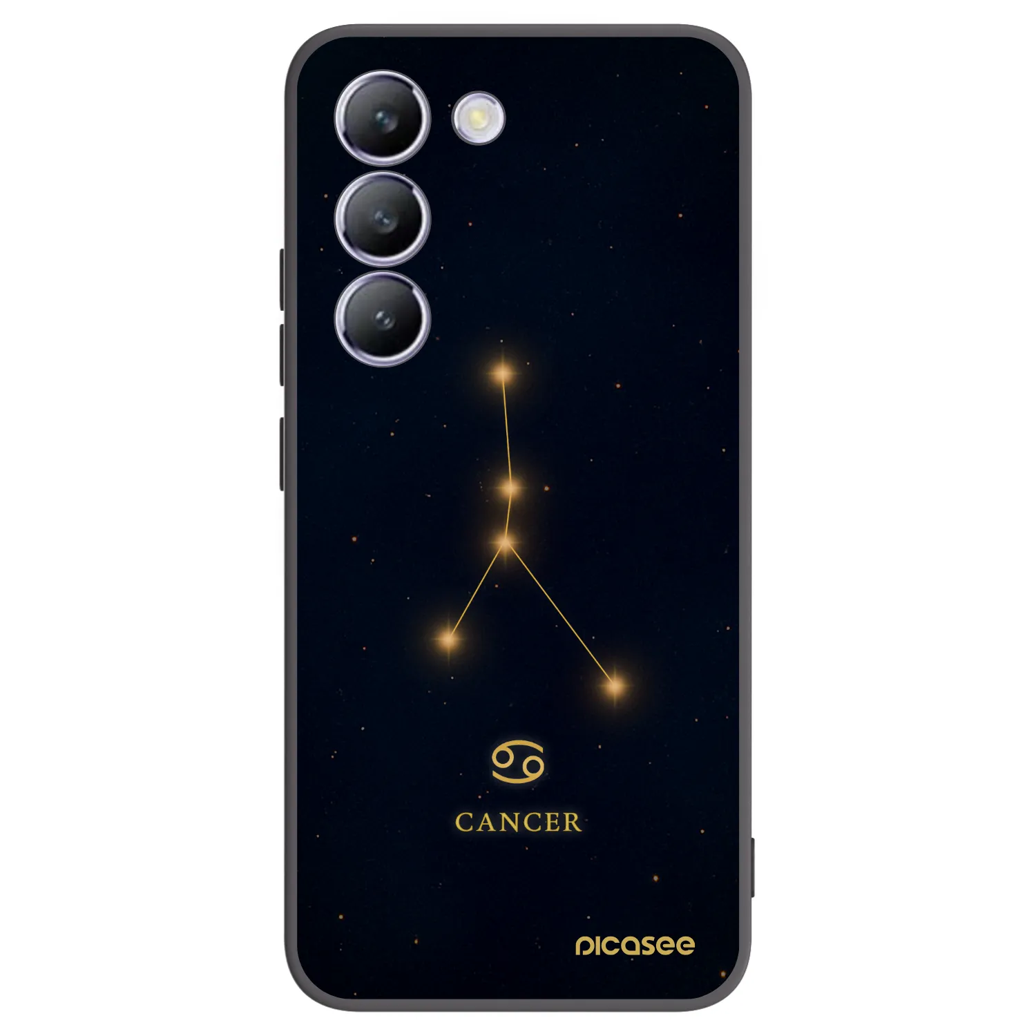 Picasee silikonski črni ovitek za Vivo V40 SE 5G - CANCER