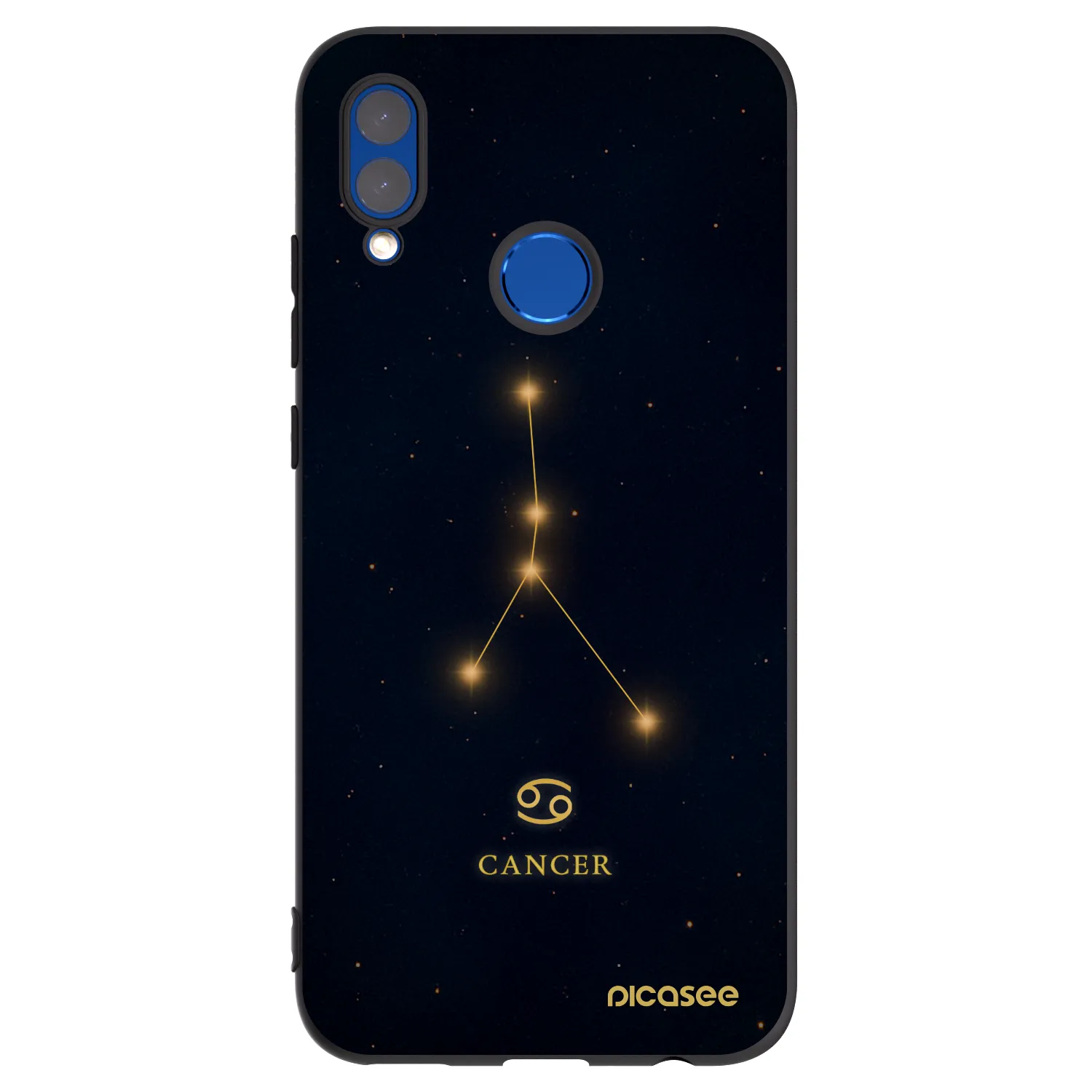 Picasee silikonski črni ovitek za Huawei P Smart 2019 - CANCER