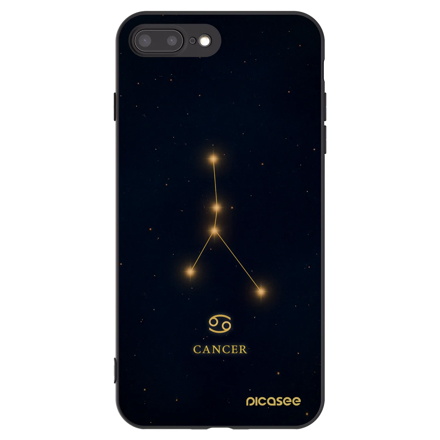 Picasee silikonski črni ovitek za Apple iPhone 8 Plus - CANCER