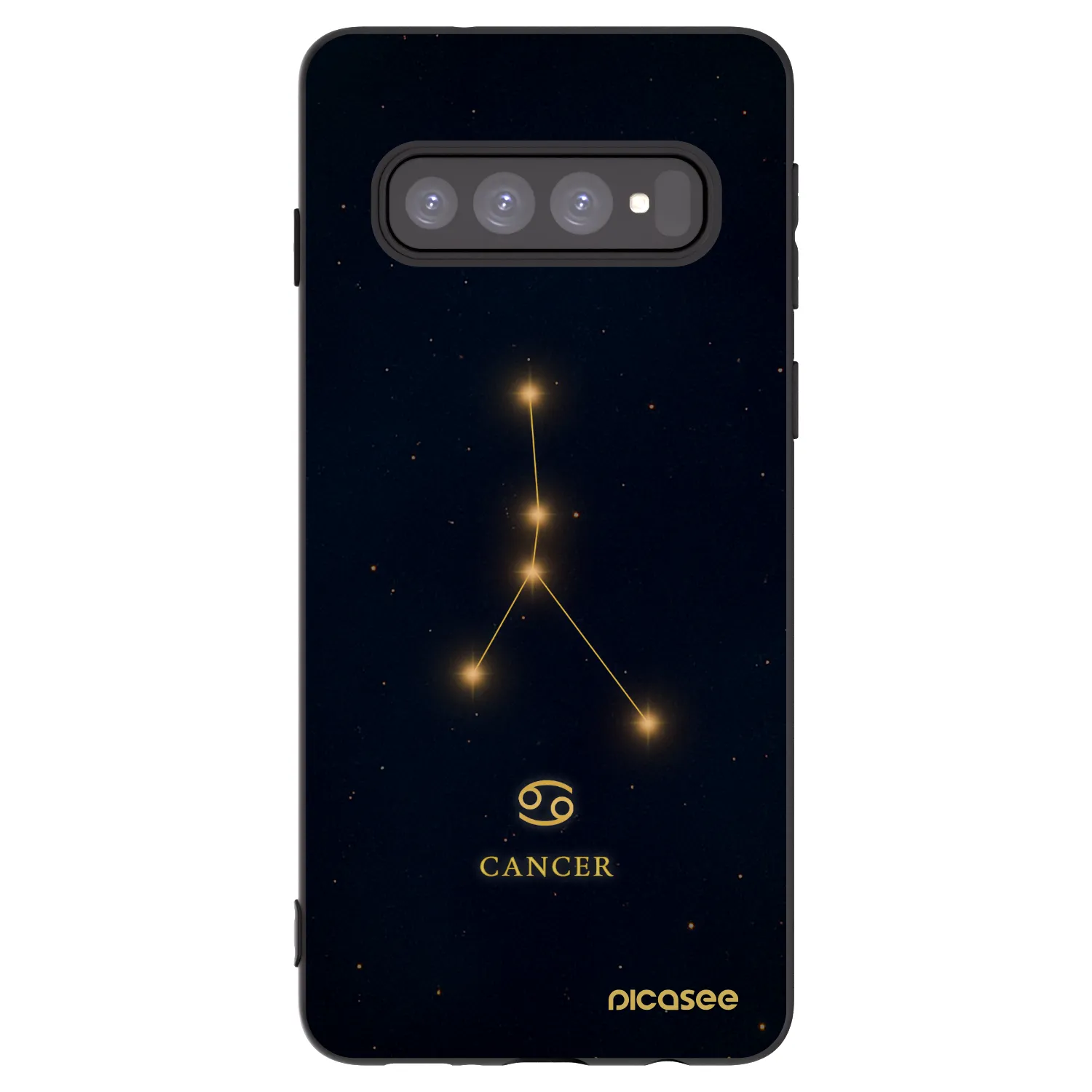 Picasee silikonski črni ovitek za Samsung Galaxy S10 G973 - CANCER