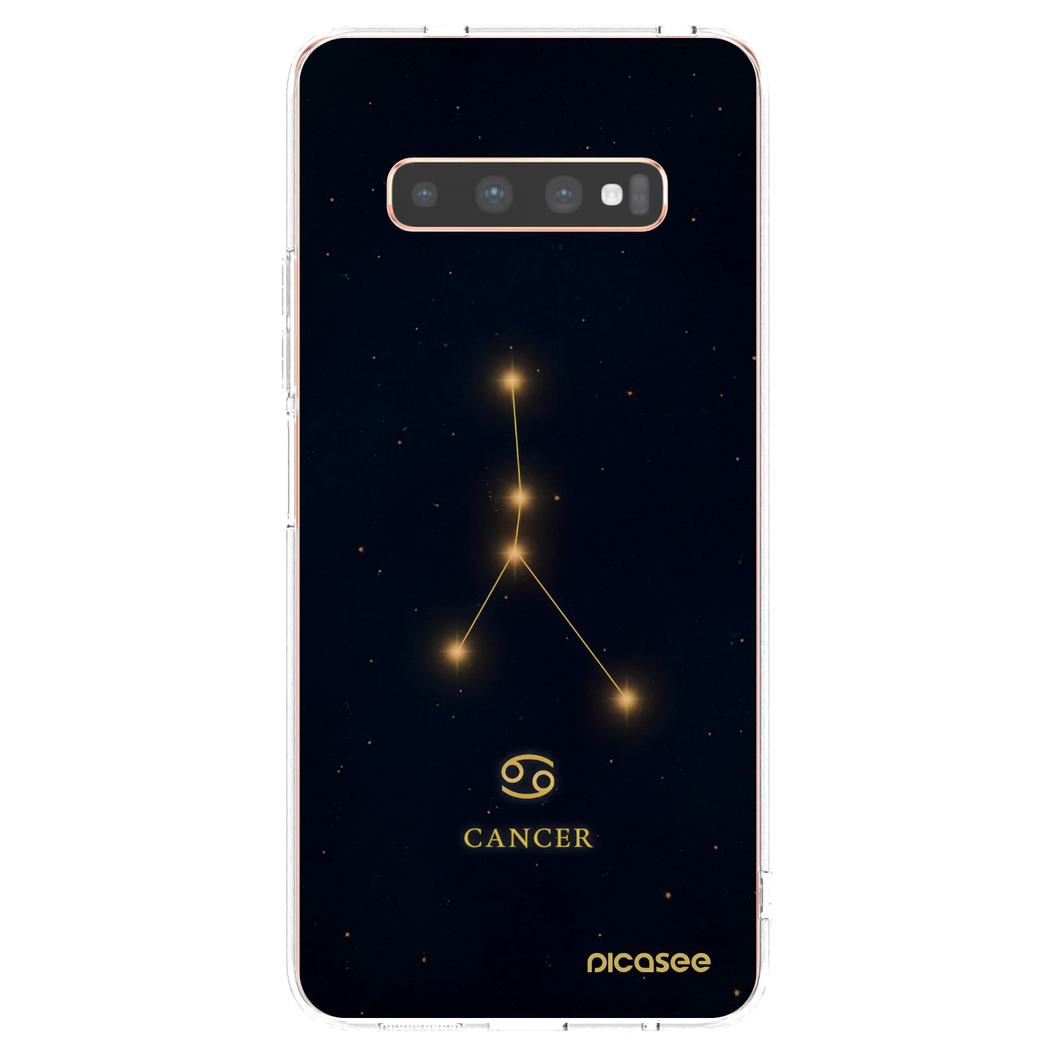 Picasee silikonski prozorni ovitek za Samsung Galaxy S10 Plus G975 - CANCER