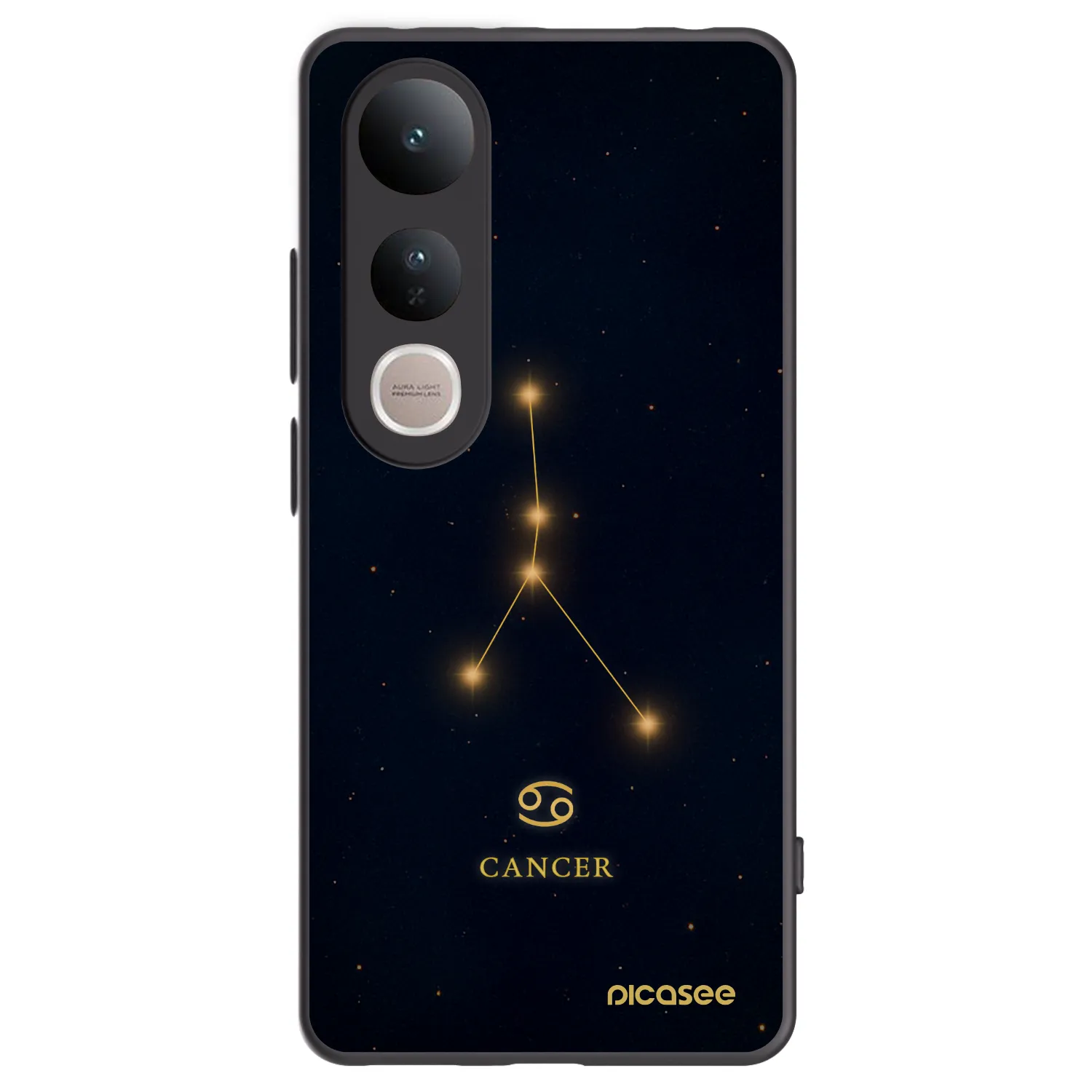 Picasee silikonski črni ovitek za Vivo V50 Lite 5G - CANCER