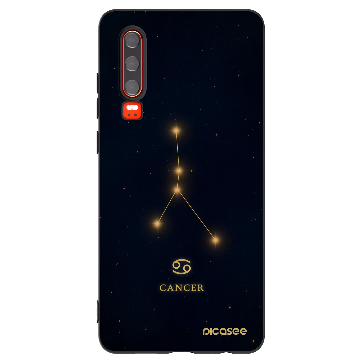 Picasee silikonski črni ovitek za Huawei P30 - CANCER